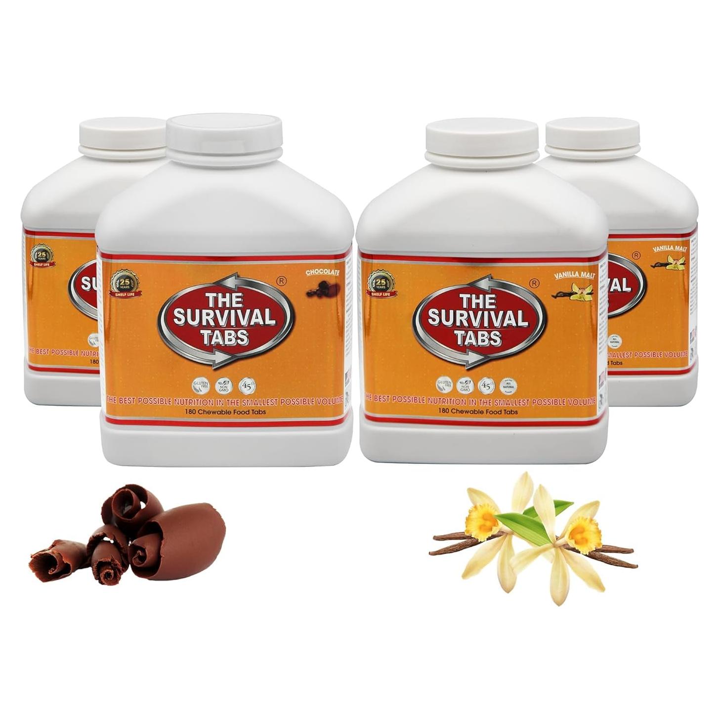 Tabletas de Supervivencia 720 Unidades 60 Días Nutrición Completa