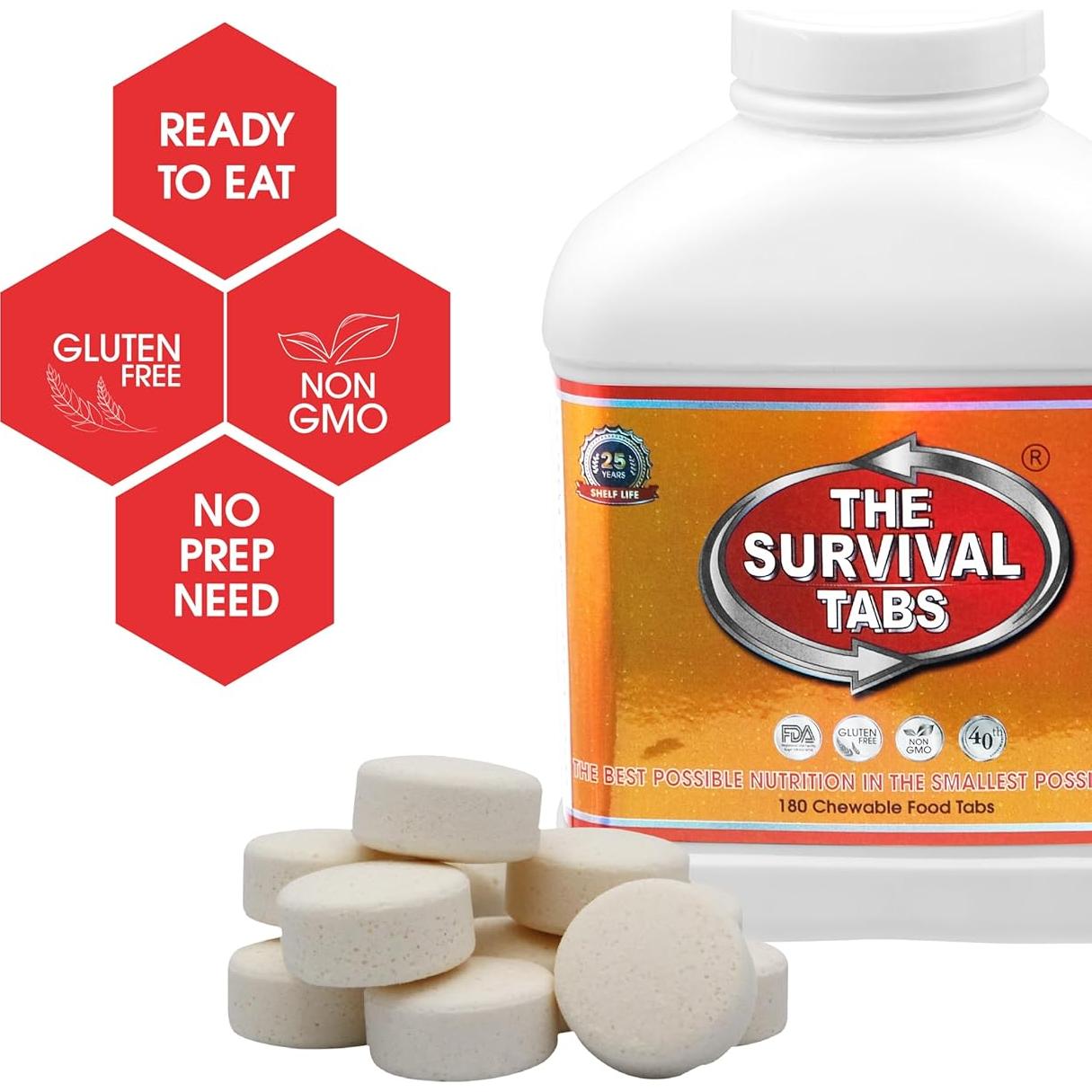 Tabletas de Supervivencia 720 Unidades 60 Días Nutrición Completa