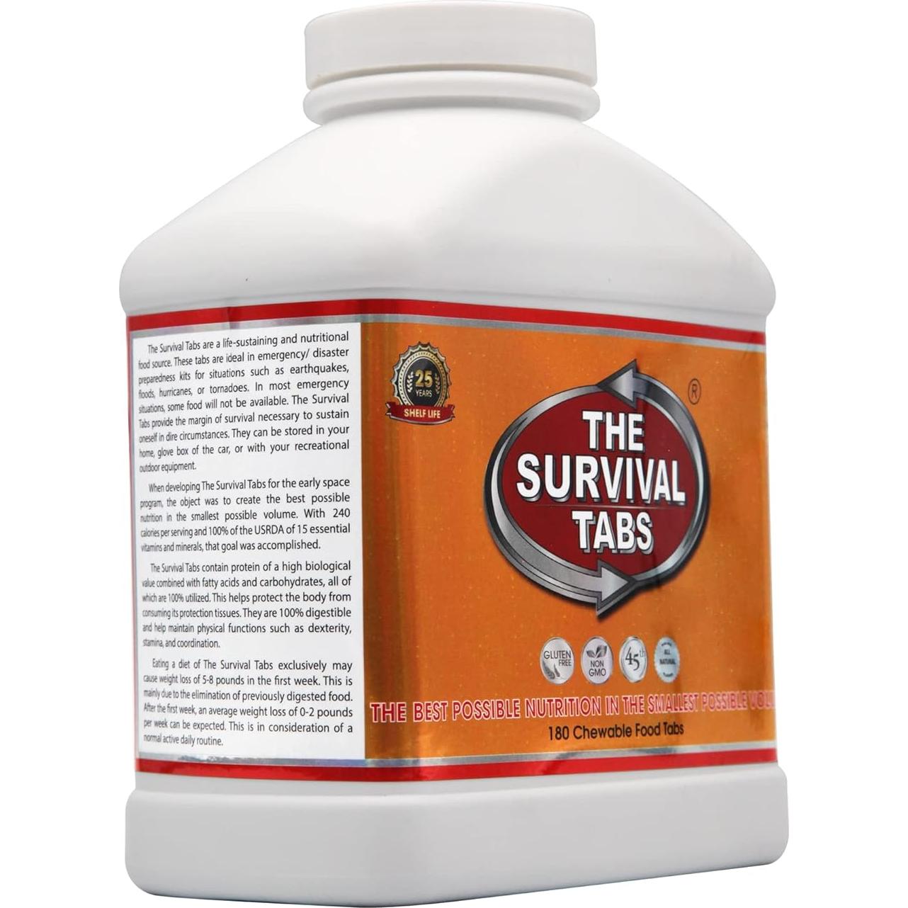 Tabletas de Supervivencia 720 Unidades 60 Días Nutrición Completa