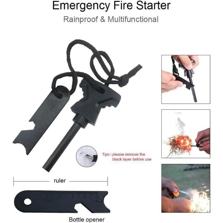 Kit de Supervivencia y Primeros Auxilios JIAOLUOLI 142 Piezas