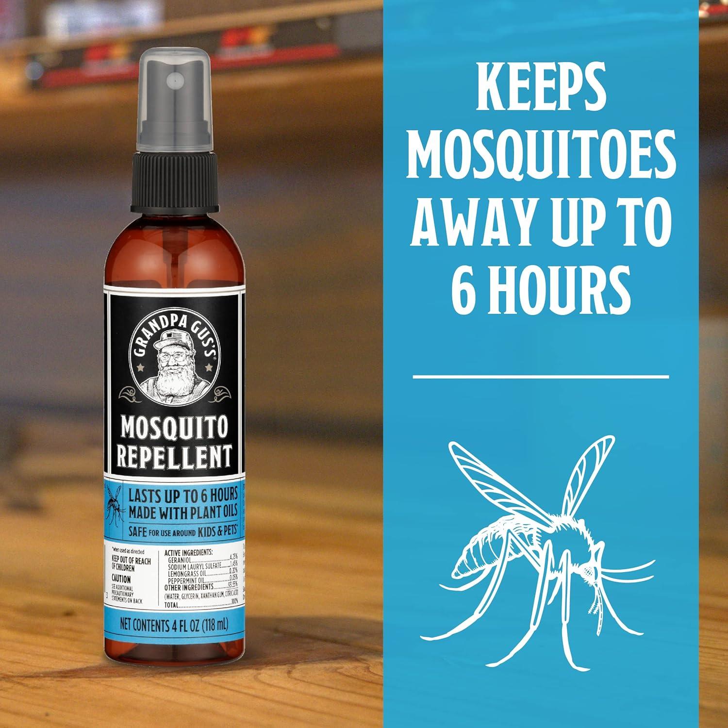 Repelente Natural de Mosquitos Grandpa Gus 118 ml, Sin DEET