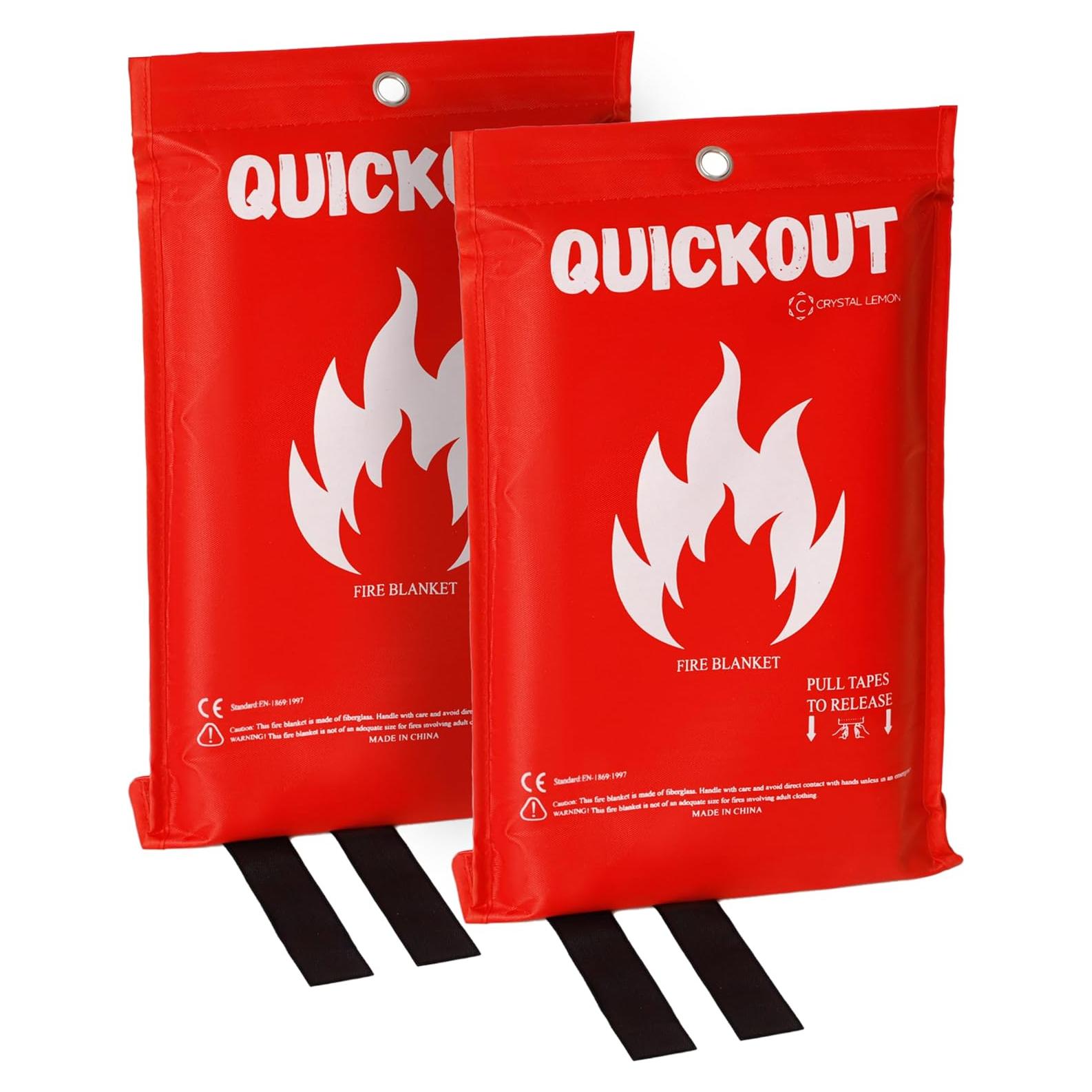 Manta contra incendios C CRYSTAL LEMON 2 unidades 99x99 cm