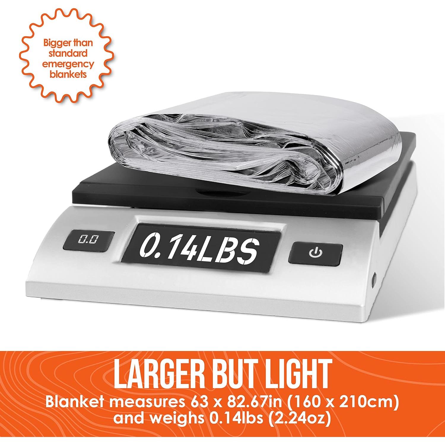 Mantas de Emergencia Go Time Gear - Paquete de 4, Mylar Térmico