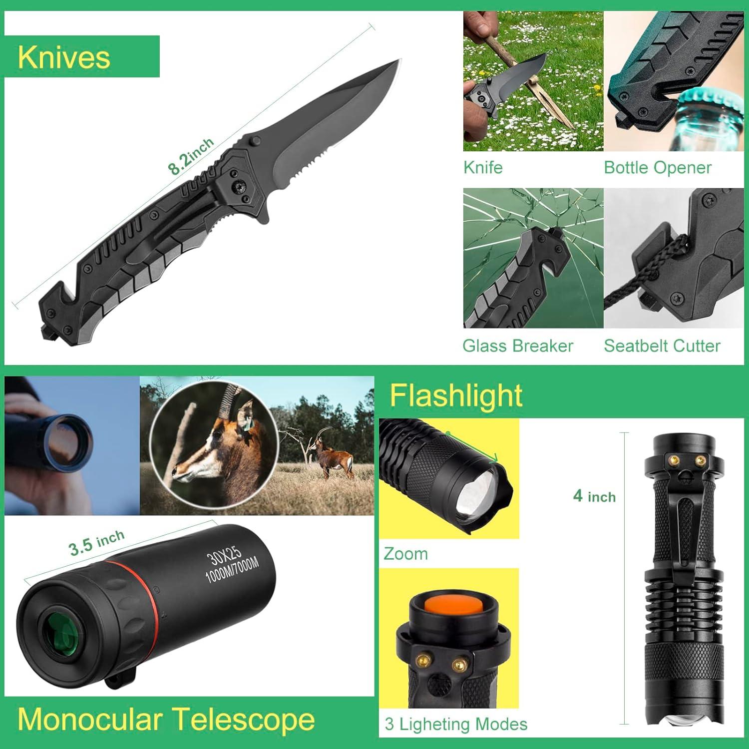 Kit de Supervivencia 34 en 1 LANKAMO para Camping y Aventura