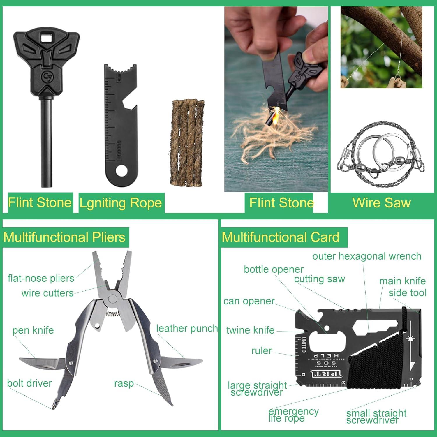 Kit de Supervivencia 34 en 1 LANKAMO para Camping y Aventura