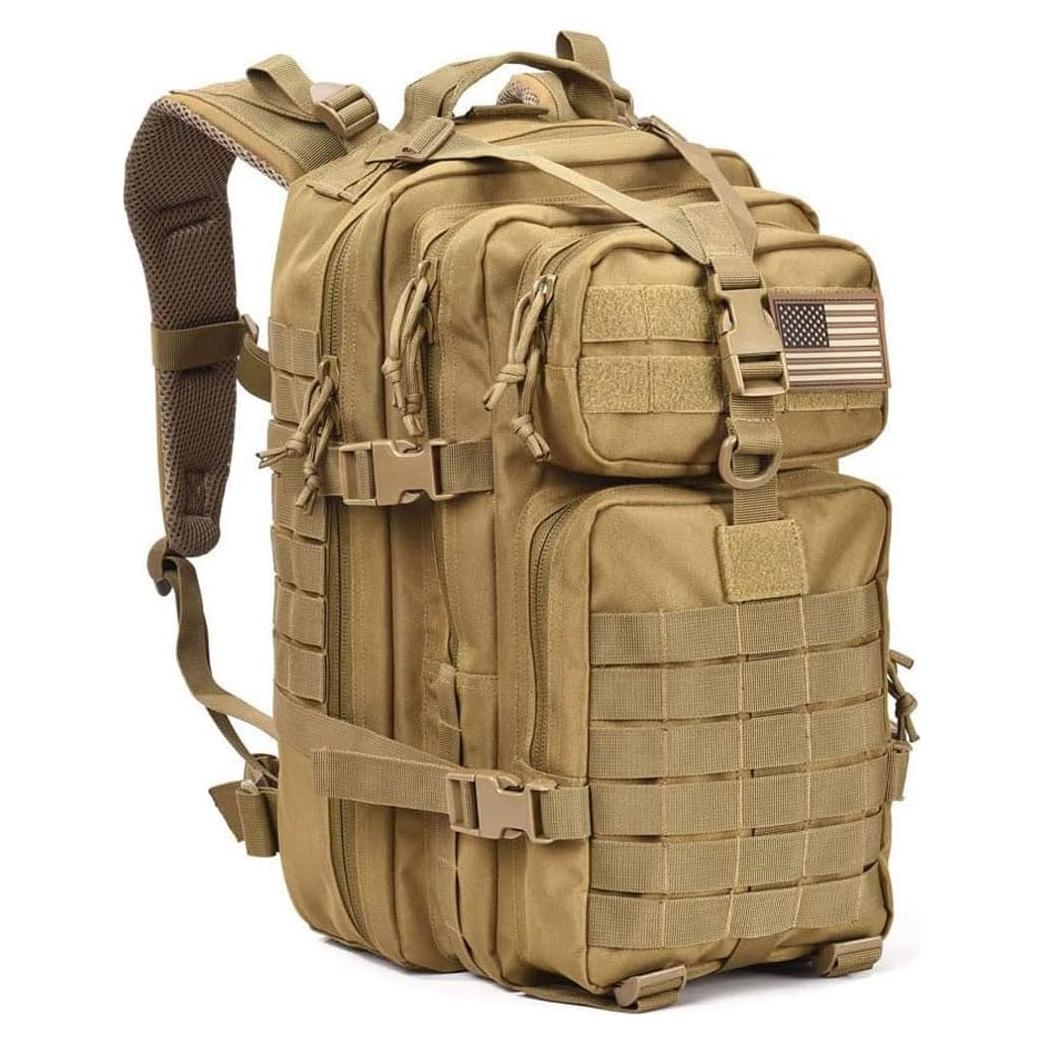 Mochila táctica militar Reebow Gear 34L Molle marrón