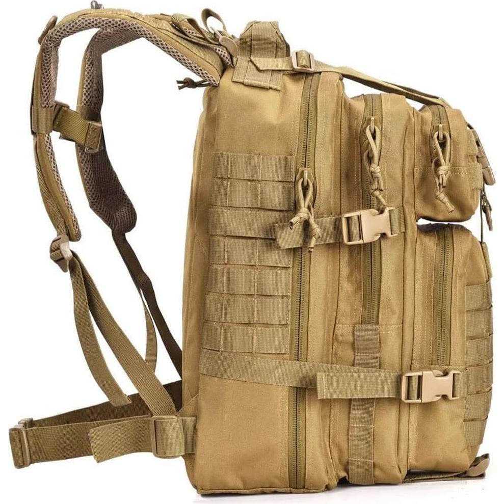 Mochila táctica militar Reebow Gear 34L Molle marrón