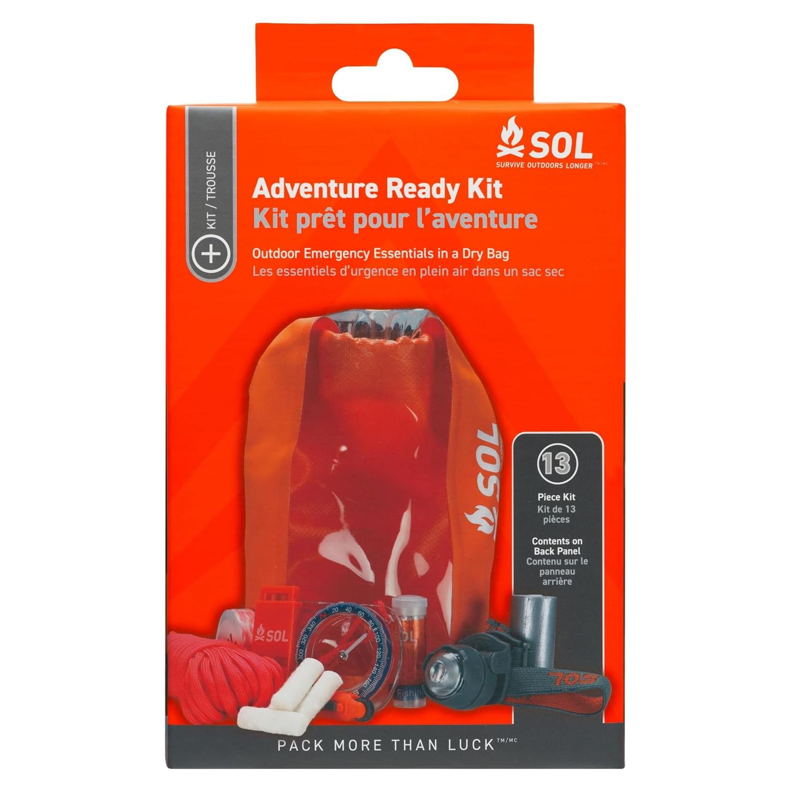 Kit de Supervivencia S.O.L. con Linterna y Bolsa Seco 2L