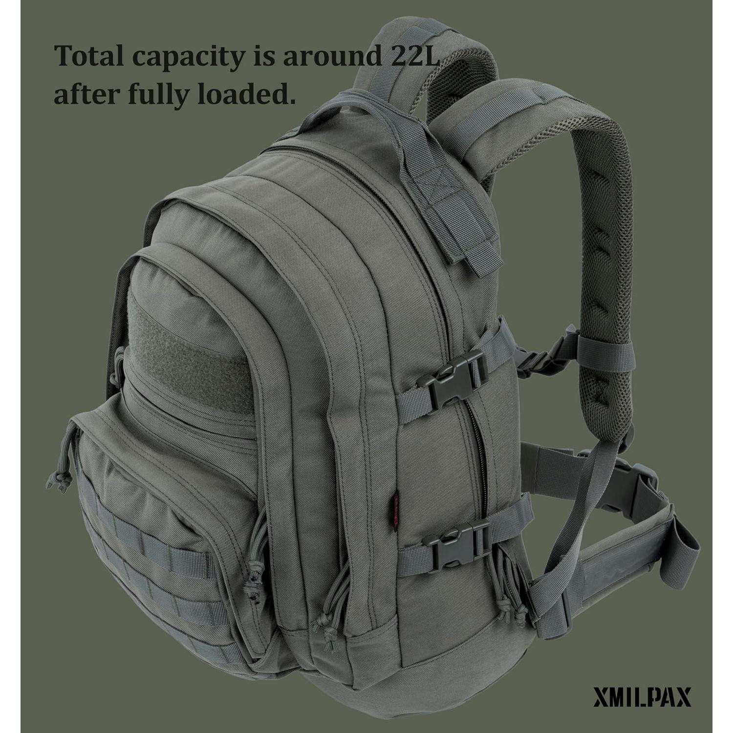 Mochila Táctica EDC MOLLE 22L para Senderismo y Camping