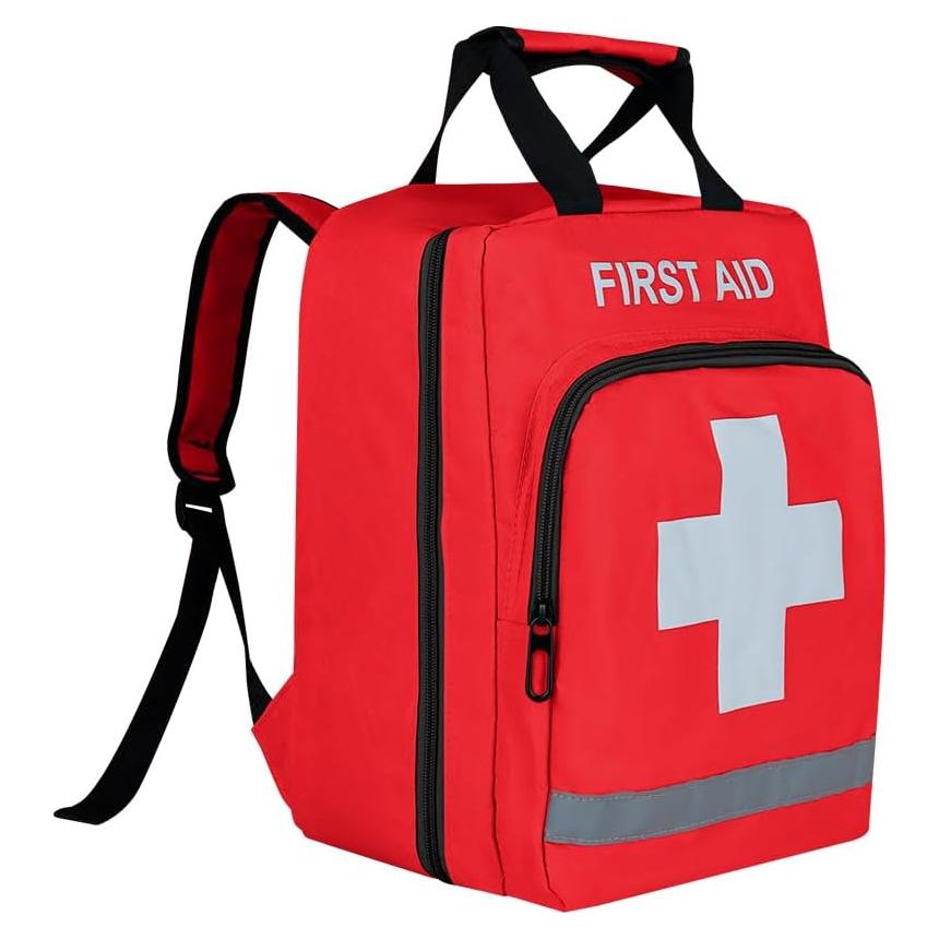 Mochila de Primeros Auxilios Roja JIPEMTRA 35x25x20cm Vacía