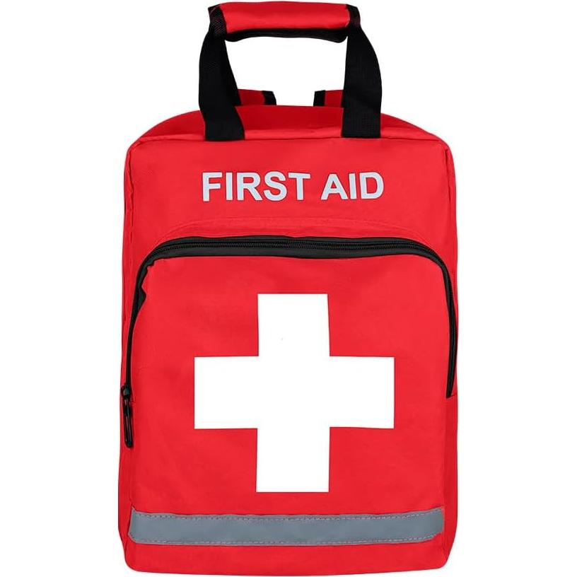 Mochila de Primeros Auxilios Roja JIPEMTRA 35x25x20cm Vacía