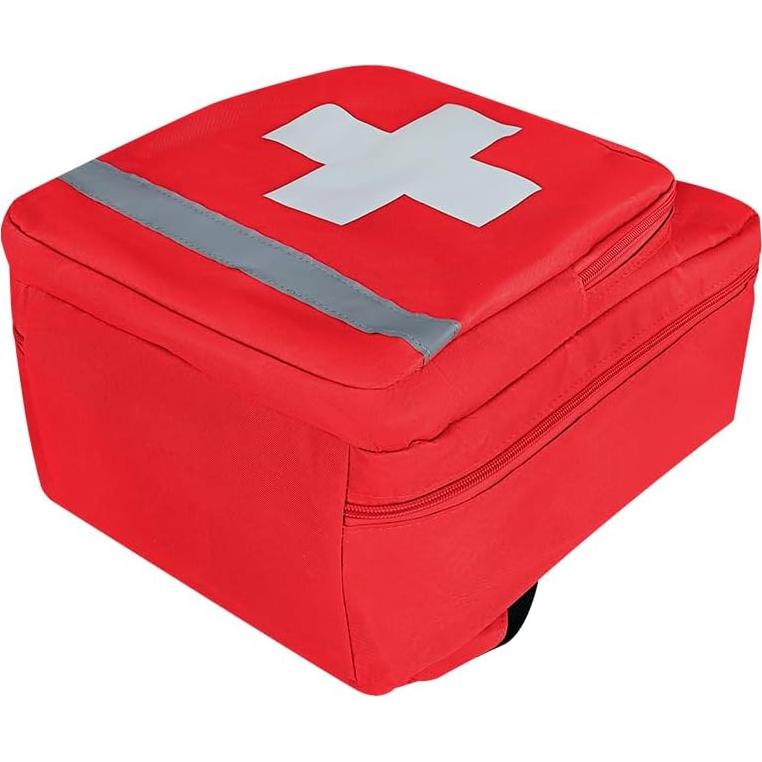 Mochila de Primeros Auxilios Roja JIPEMTRA 35x25x20cm Vacía