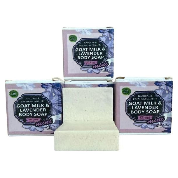 Set de 4 Jabones Naturales Hechos a Mano Hamid - Leche de Cabra y Lavanda