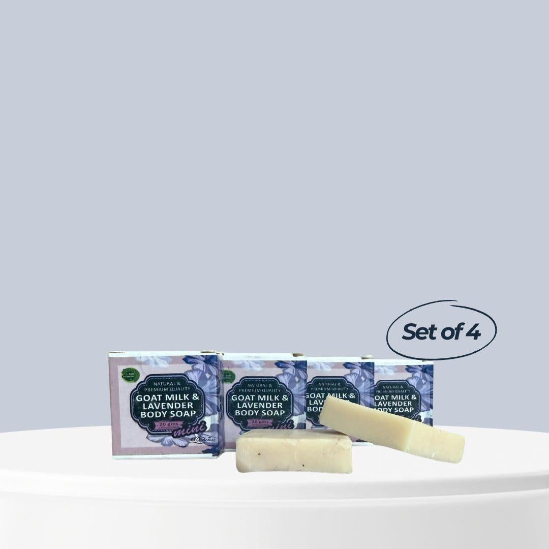 Set de 4 Jabones Naturales Hechos a Mano Hamid - Leche de Cabra y Lavanda