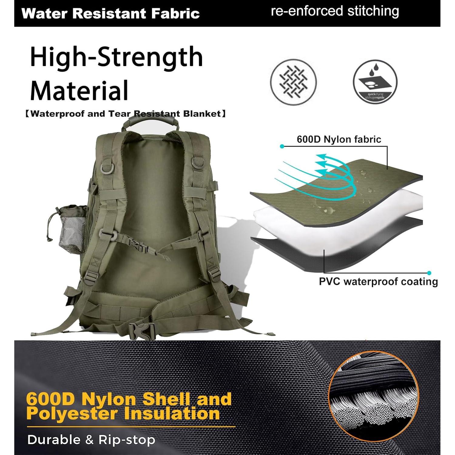 Mochila Táctica Expandible Militar 60L Verde - Lt23045