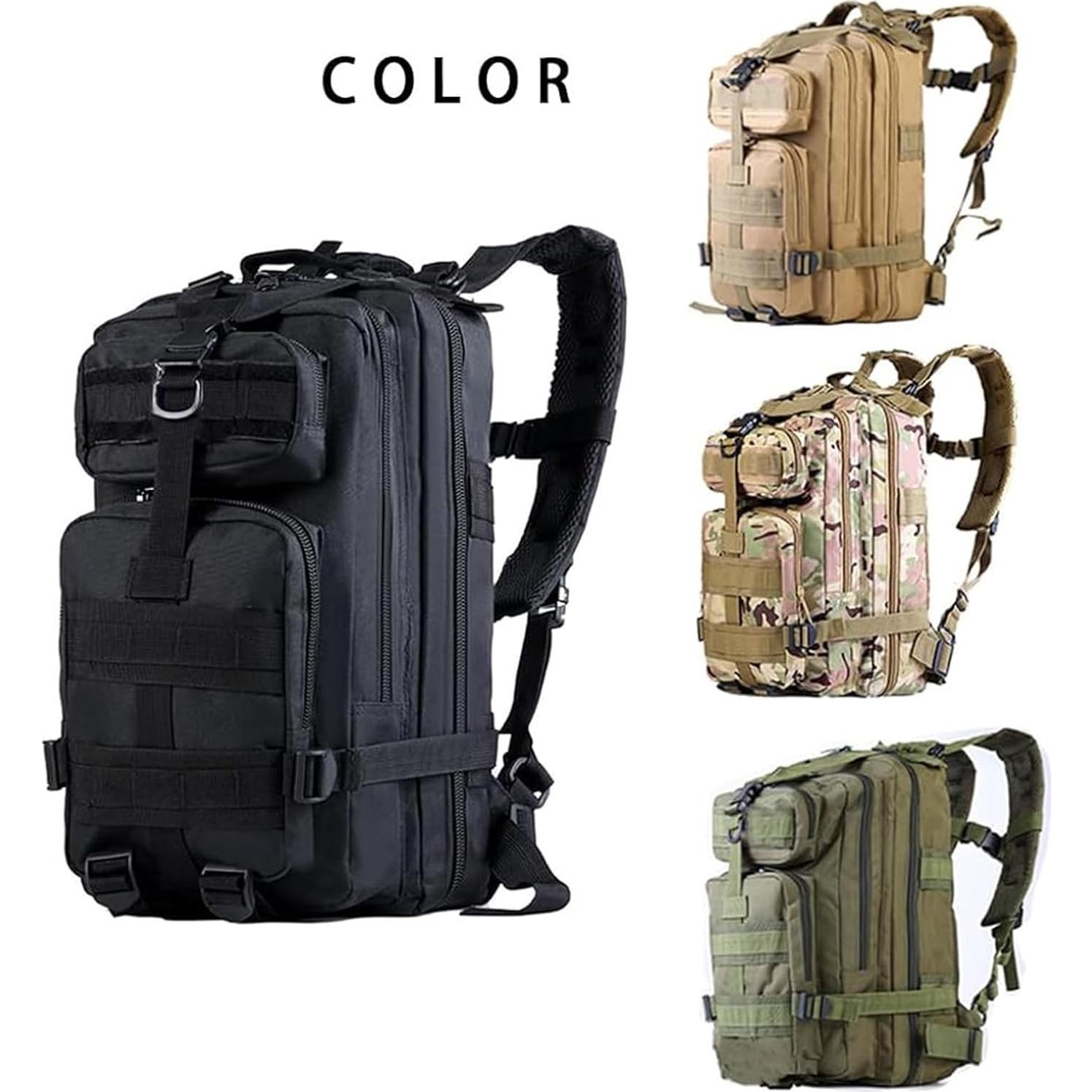 Mochila Táctica Lawaia 30L Negra para Senderismo y Camping