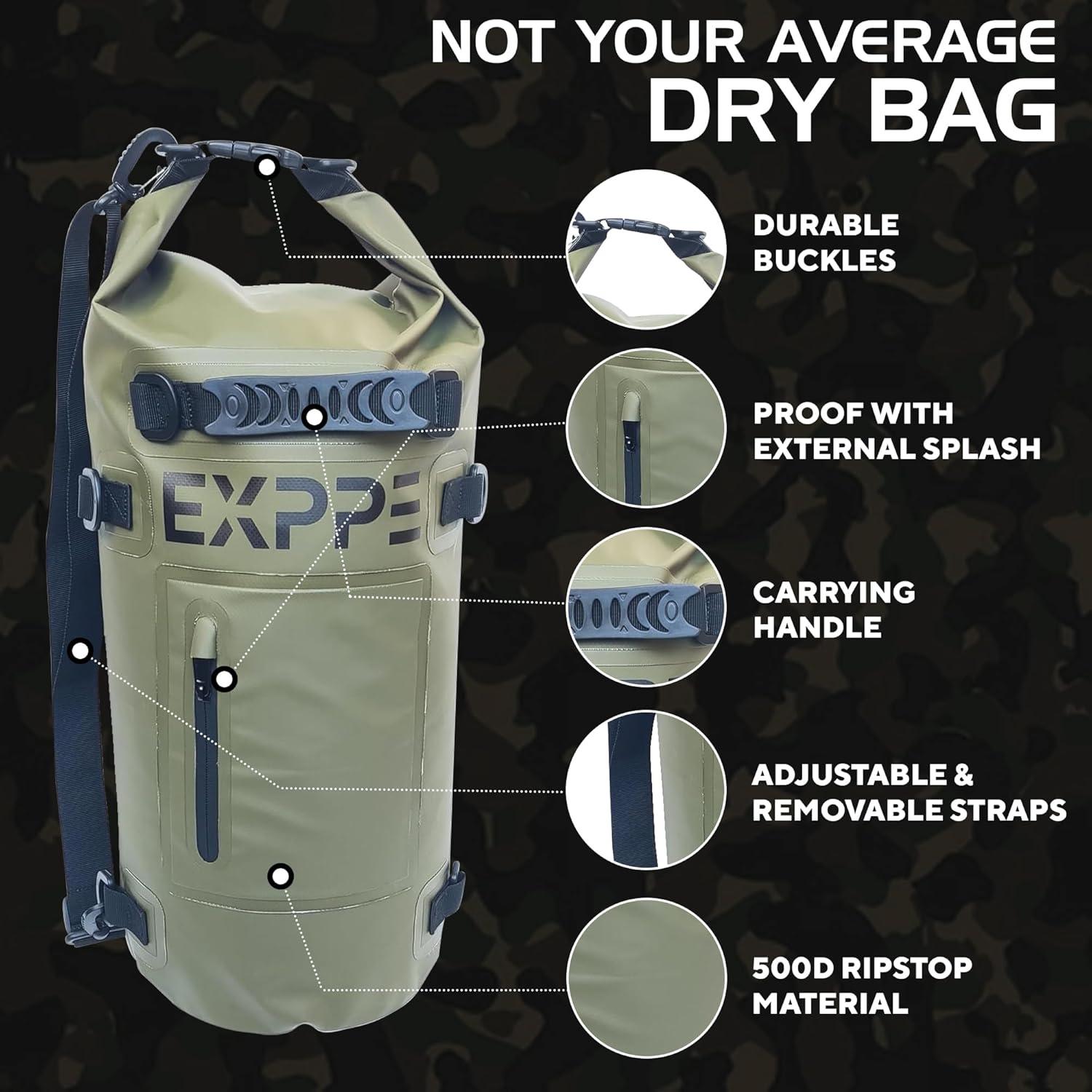 Bolsa Seco M15 EXPPE 20L Grado Militar para Supervivencia