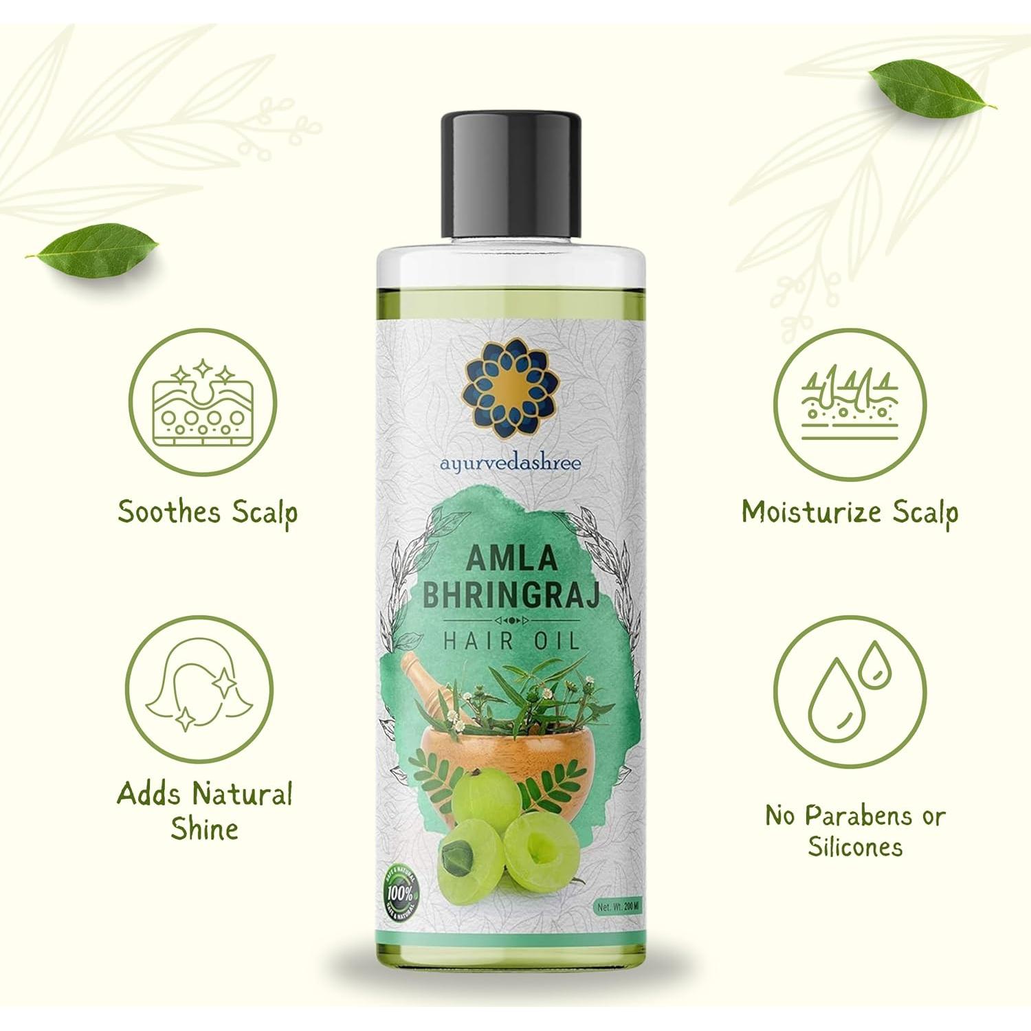 Aceite para el Cabello Amla Bhringraj 200 ml - A-ART Natura Care