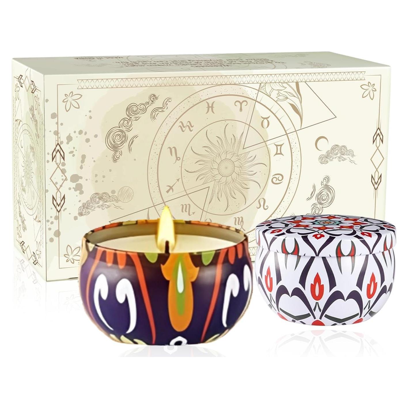 Paquete de 2 Velas Aromáticas Fclayvts - Cera de Soja Natural