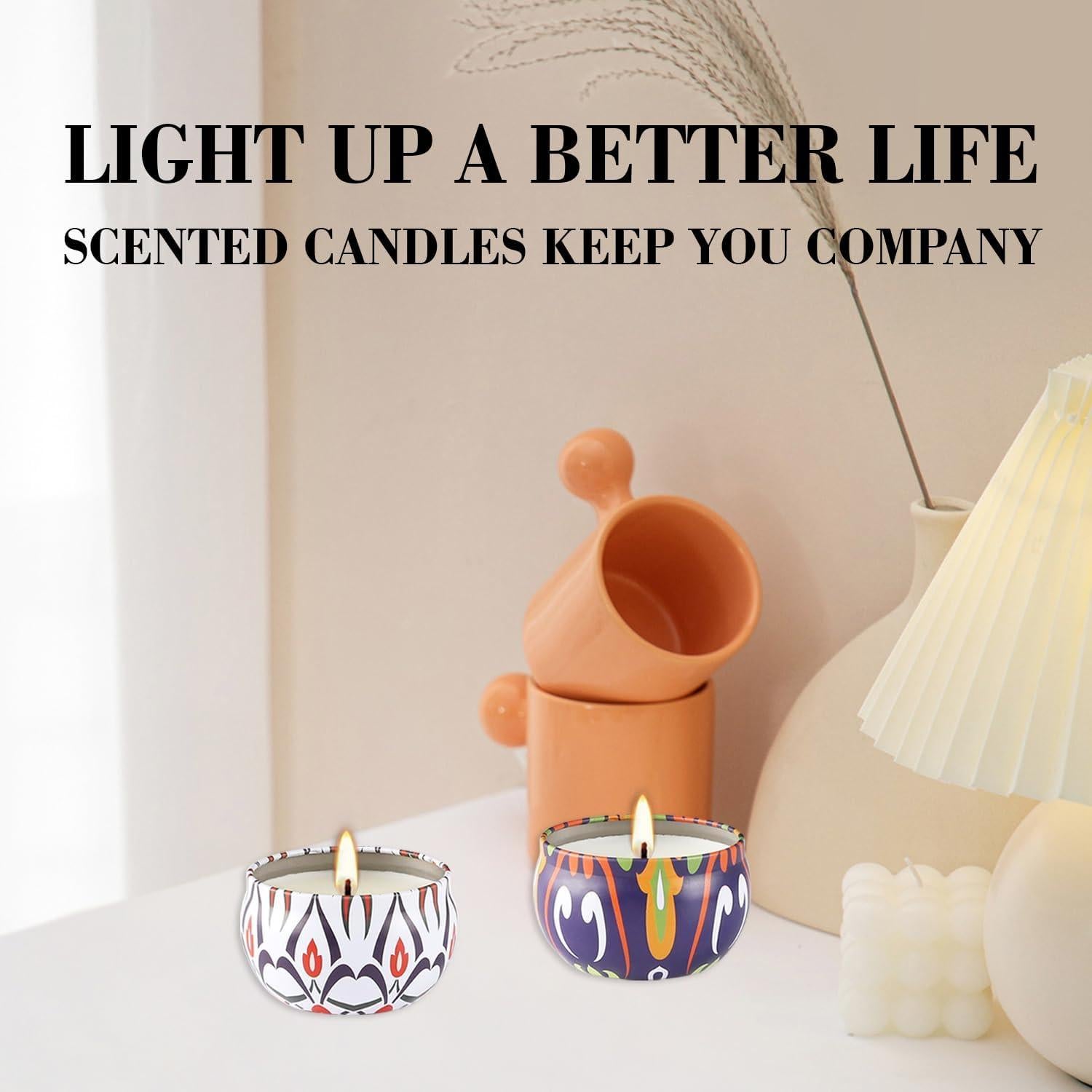 Paquete de 2 Velas Aromáticas Fclayvts - Cera de Soja Natural