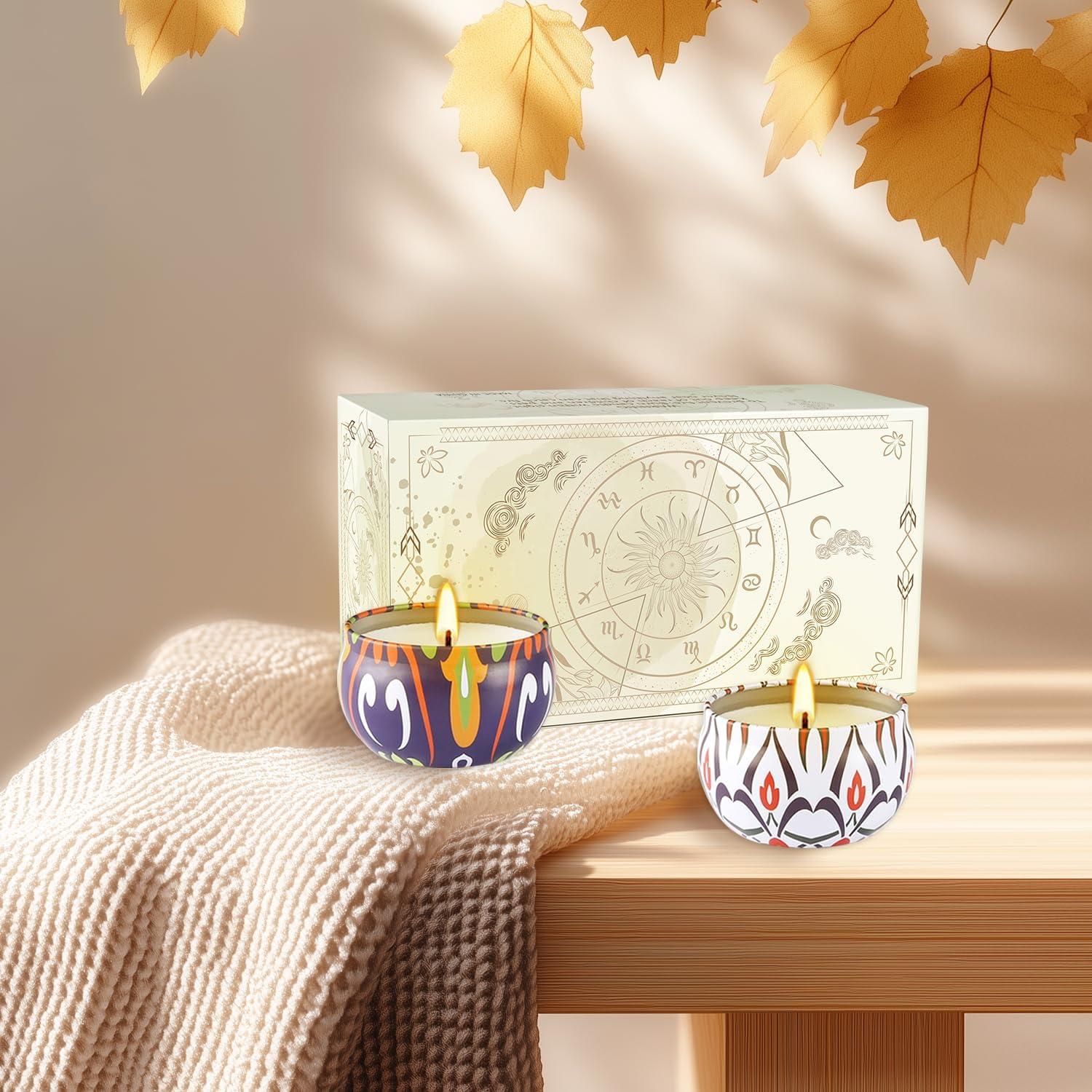 Paquete de 2 Velas Aromáticas Fclayvts - Cera de Soja Natural