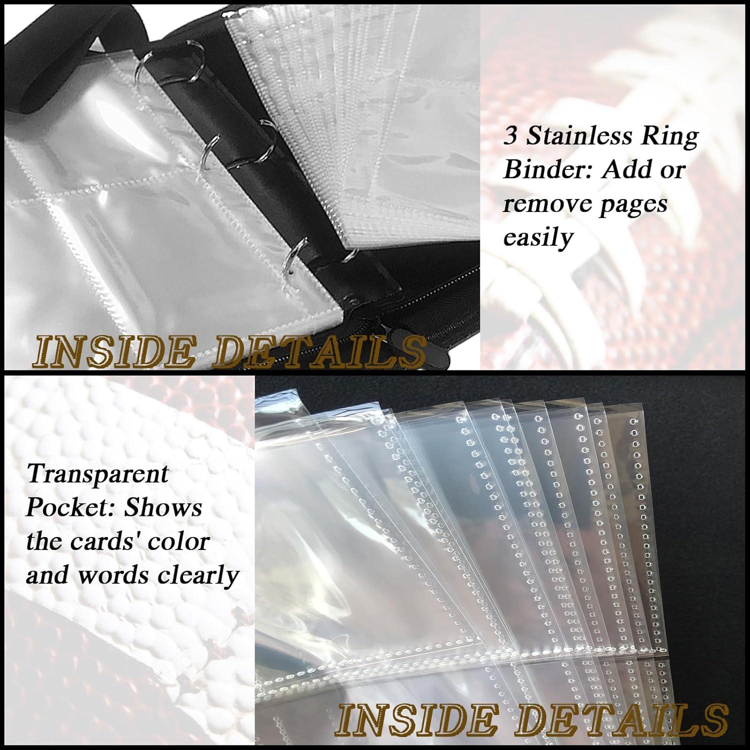 Carpeta de Tarjetas de Fútbol QANYYO 400 Bolsillos Recargable