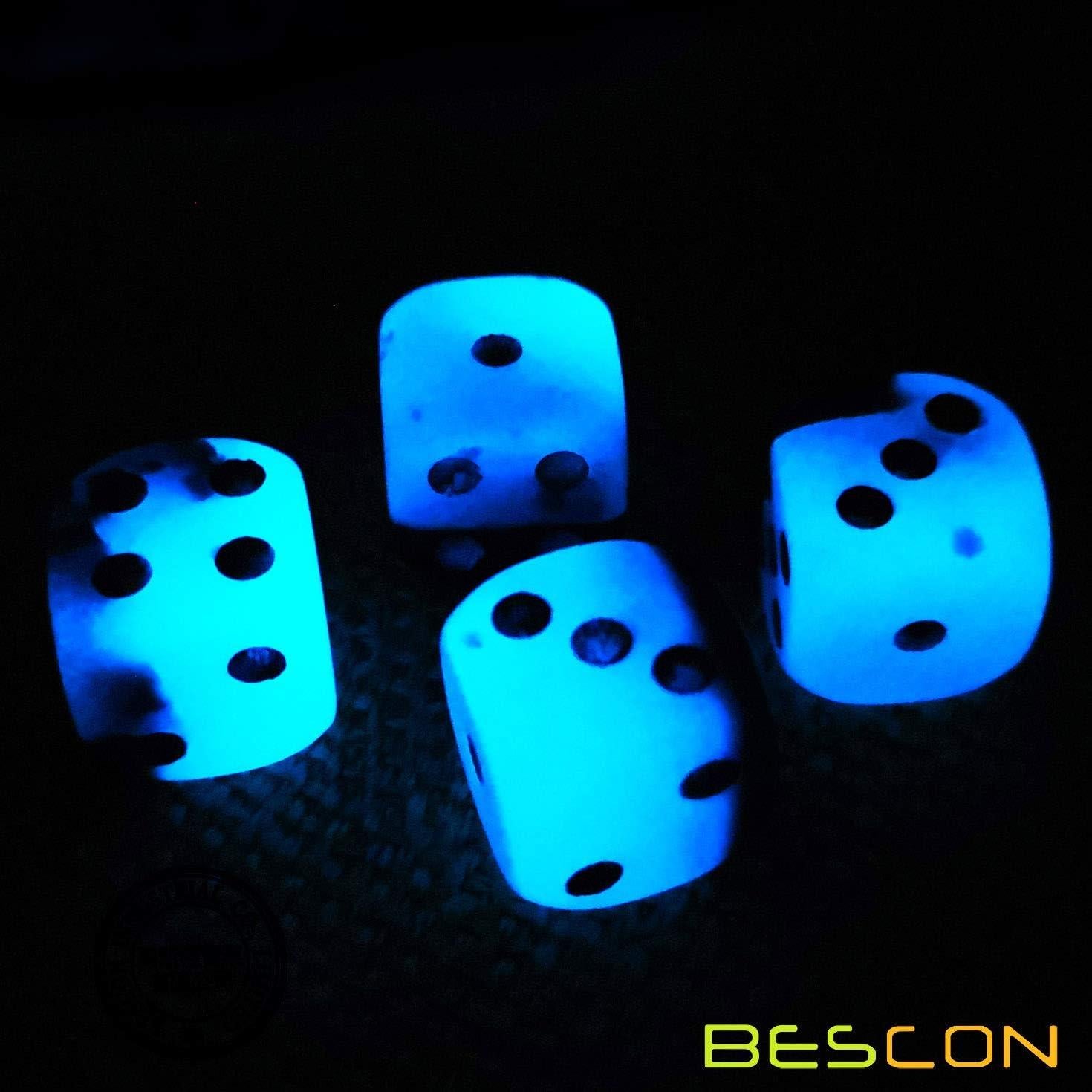 Dados D6 Brillantes Bescon 16mm Set de 12pcs Amanecer Azul