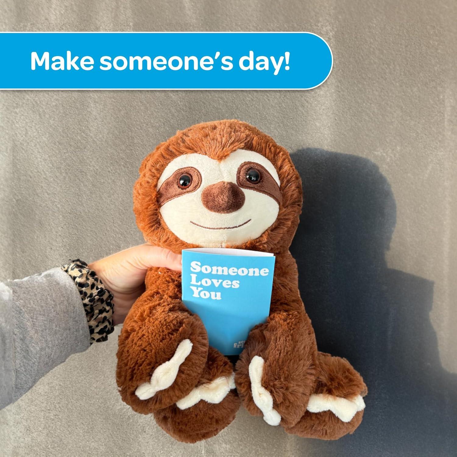 Paquete de Regalo Peluche Sam El Perezoso con Tarjeta Cumpleaños