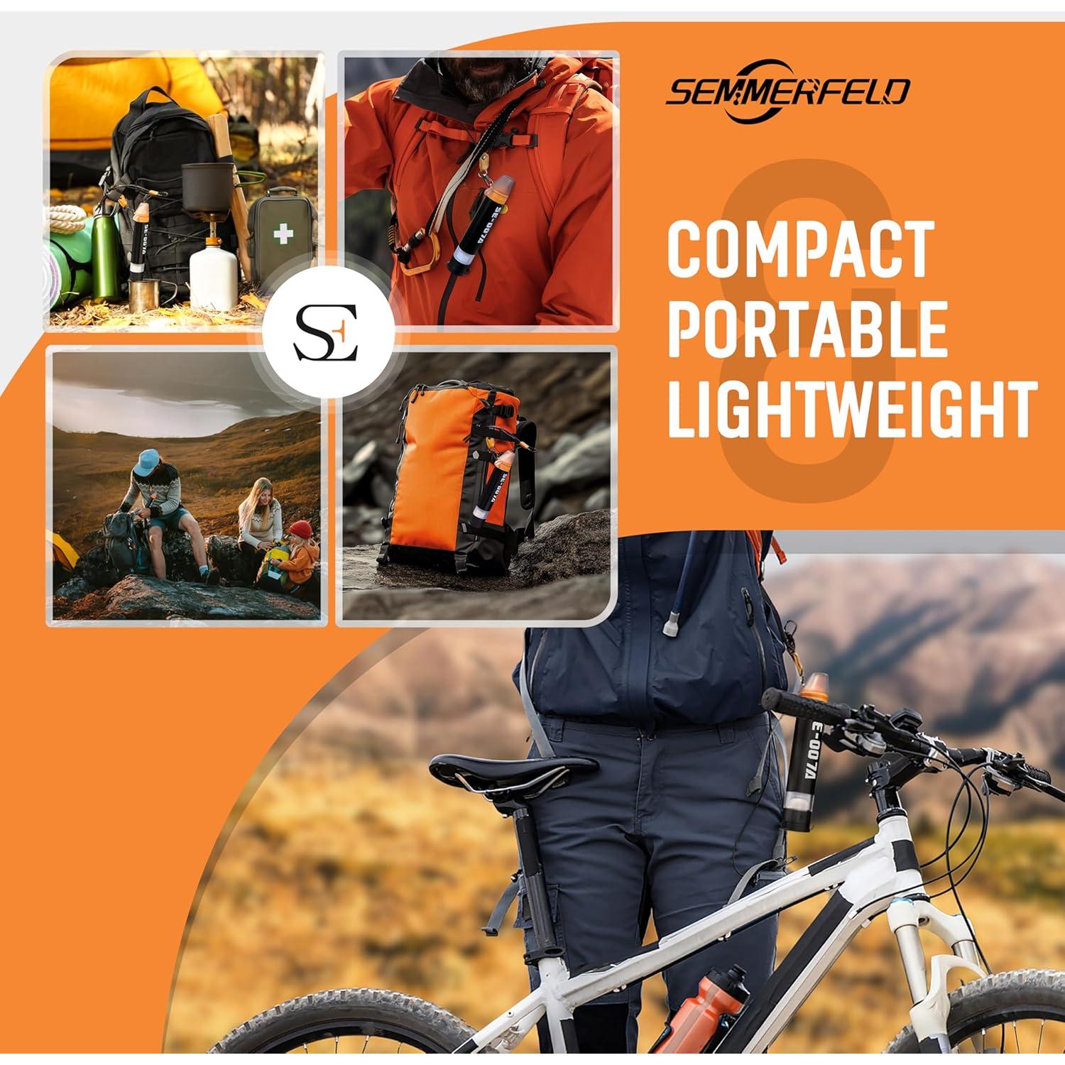 Filtro de Agua Personal SEMMERFELD SE-007A 4 Filtros Portátil