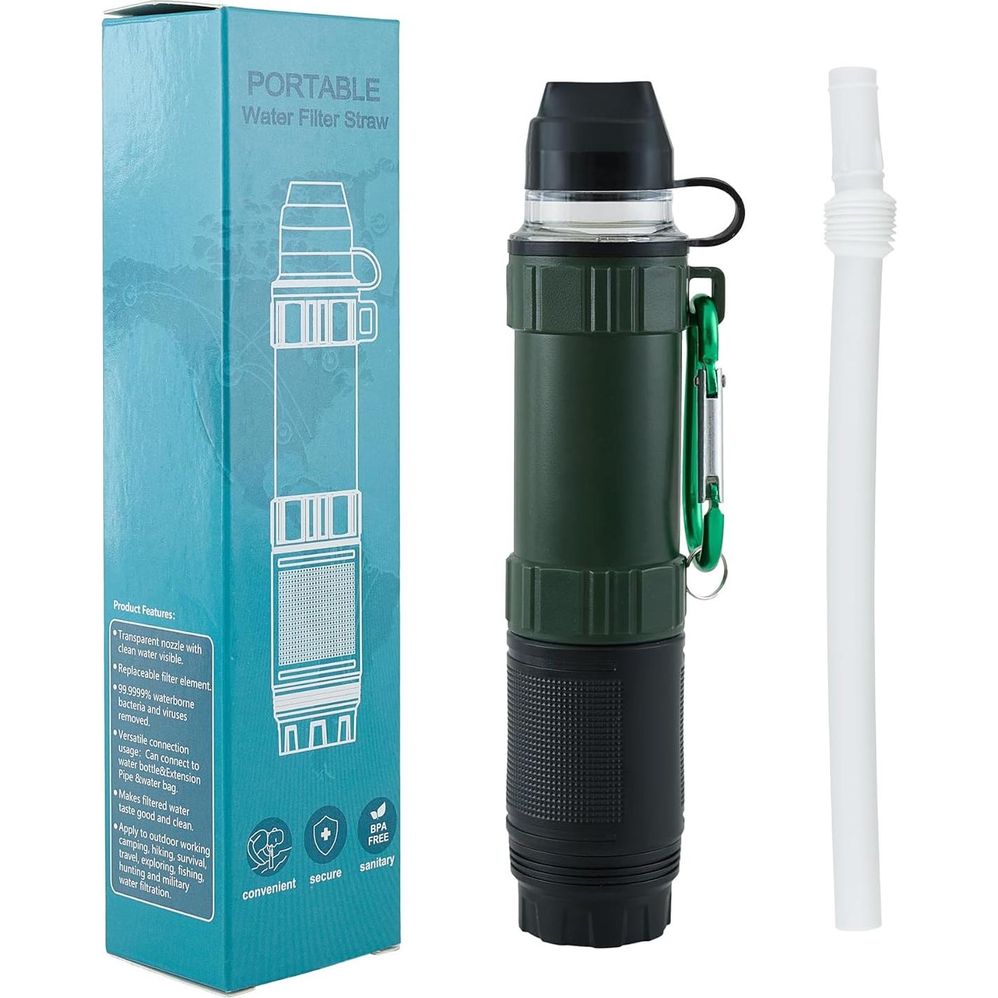 Filtro de Agua Paja Portátil Hoayccom 18 cm - Purificador Eficiente