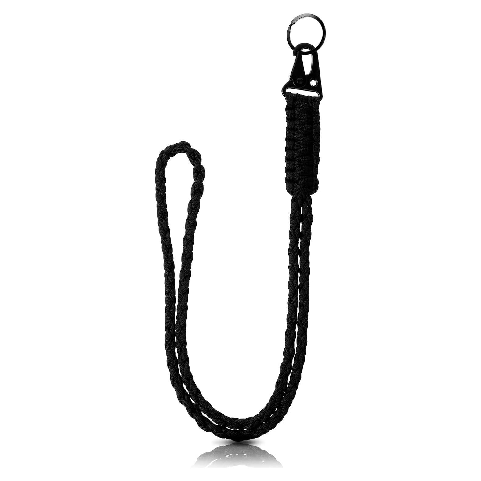 Lanyard de Paracord Negro Gjinxi 55cm Resistente 550lb
