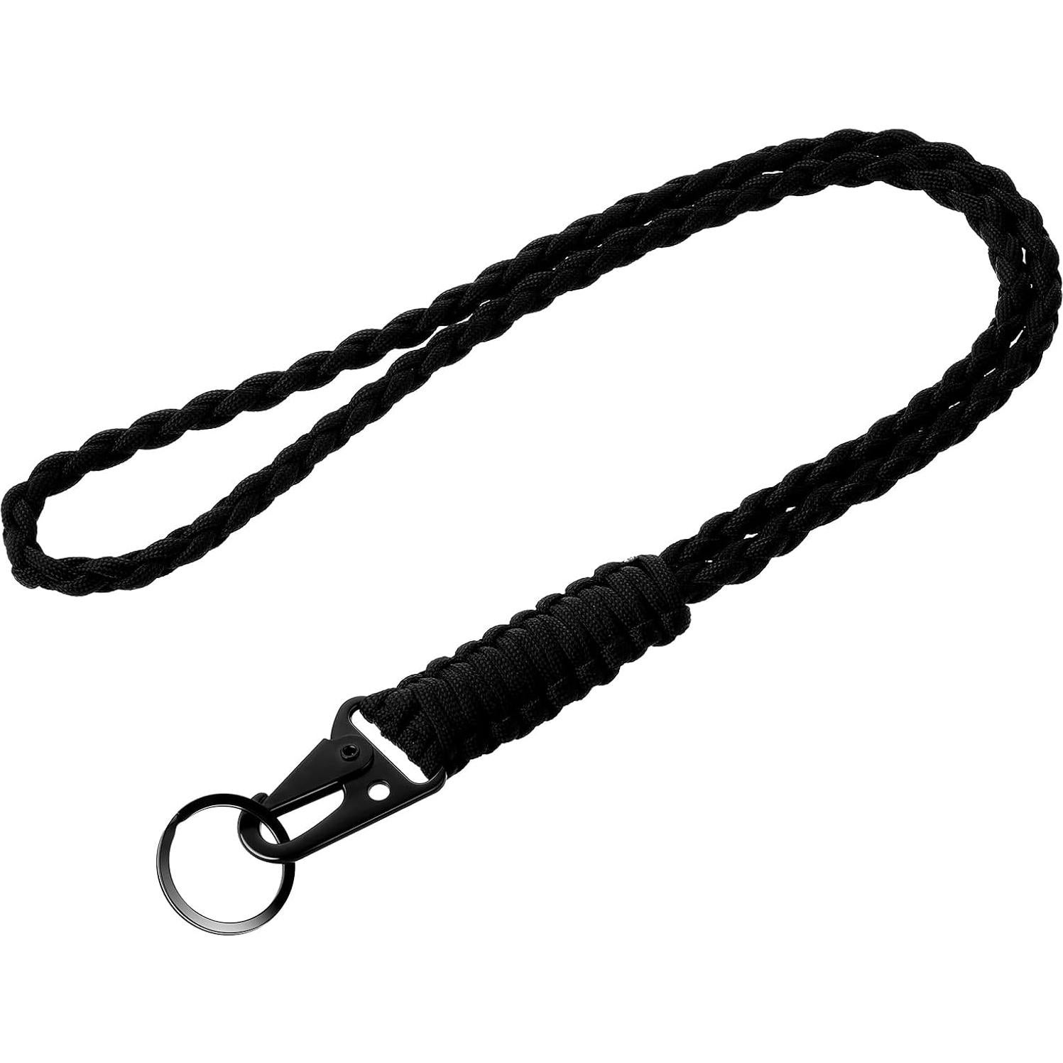Lanyard de Paracord Negro Gjinxi 55cm Resistente 550lb