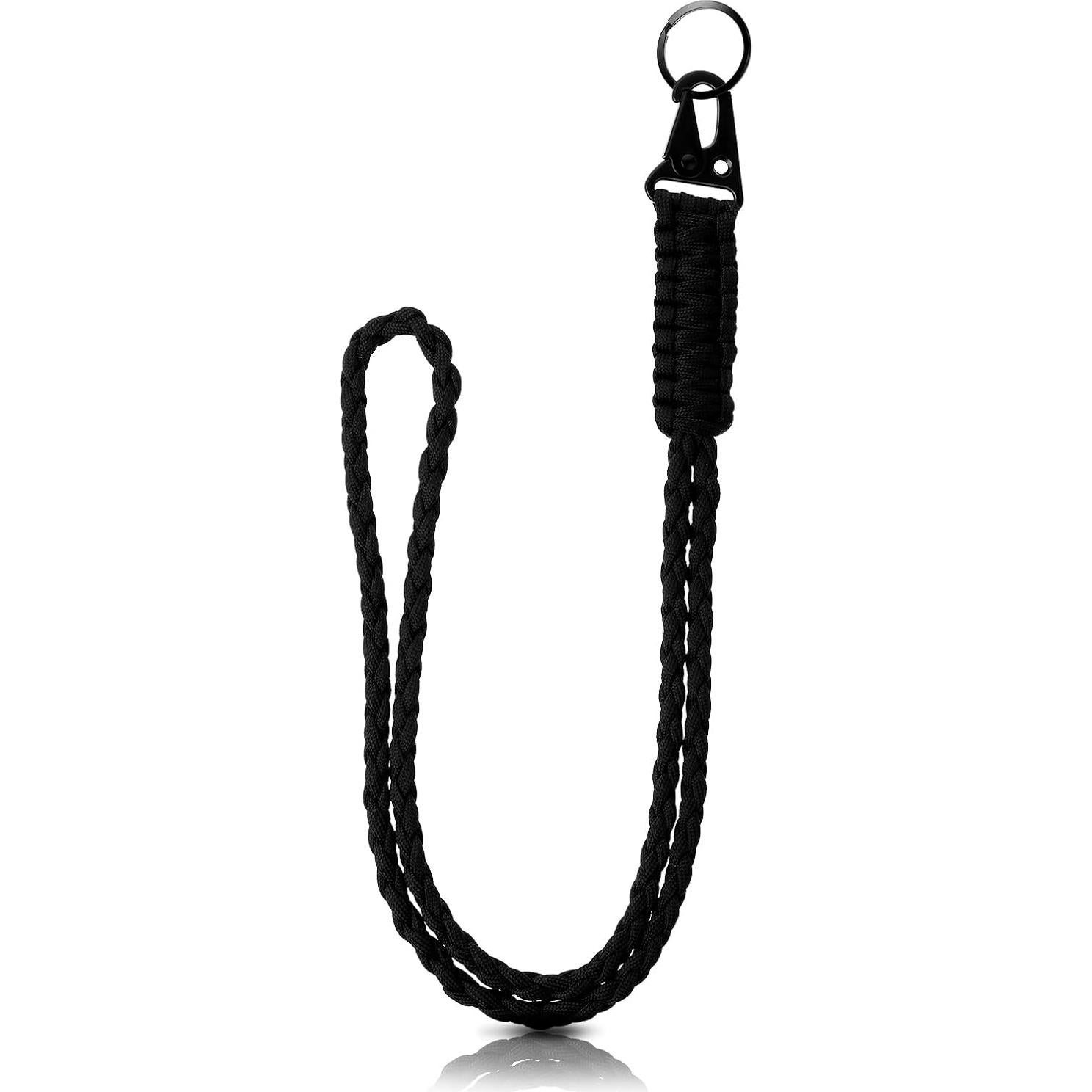 Lanyard de Paracord Negro Gjinxi 55cm Resistente 550lb