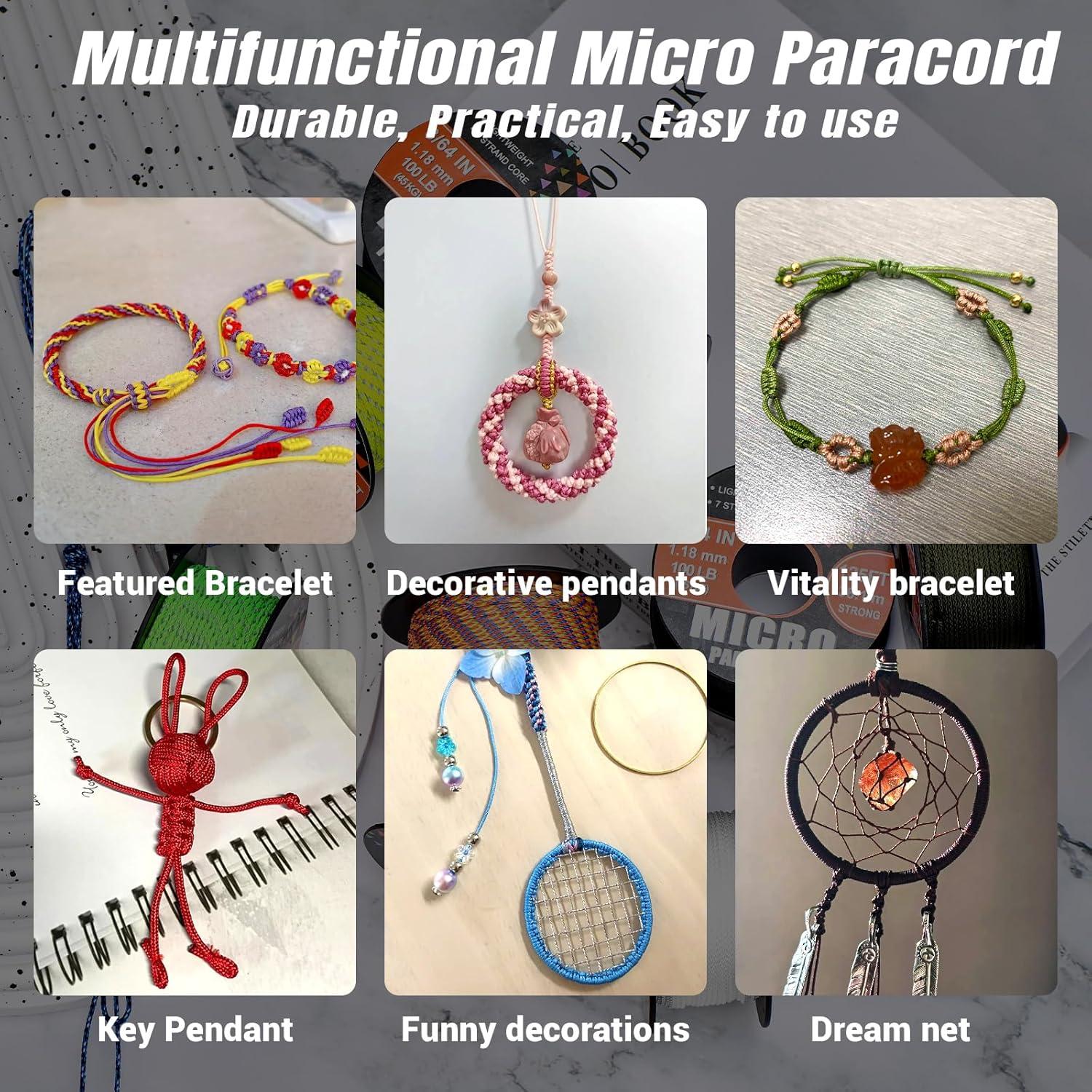 Cuerda Micro Paracord WEREWOLVES 1.18mm 38m Rayas Coloridas