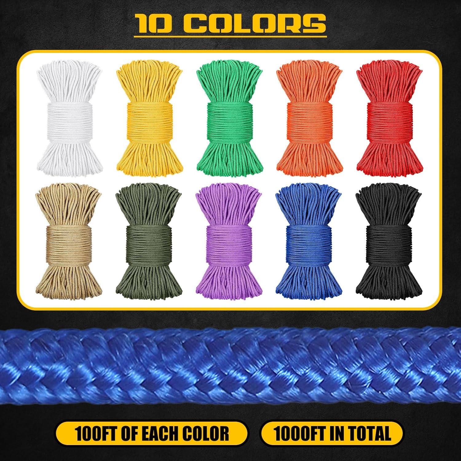 Cuerda Paracord 10 Hilos 30m GliCraft 650kg Nylon 10 Colores
