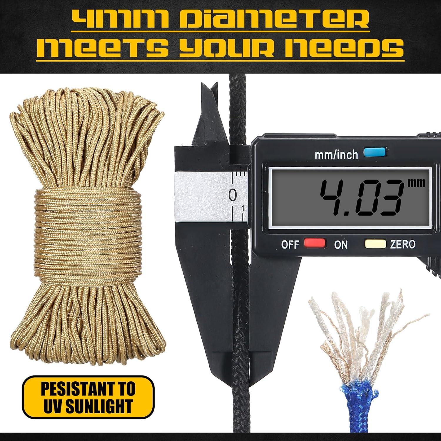 Cuerda Paracord 10 Hilos 30m GliCraft 650kg Nylon 10 Colores