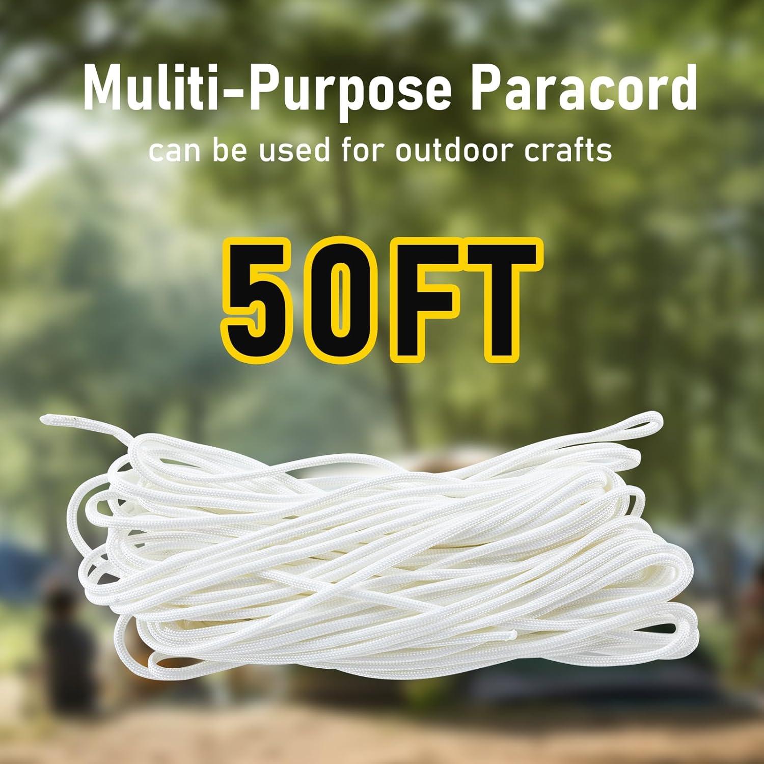 Cuerda de Nylon Paracord TOWSWELL 15.24m 4mm Blanca