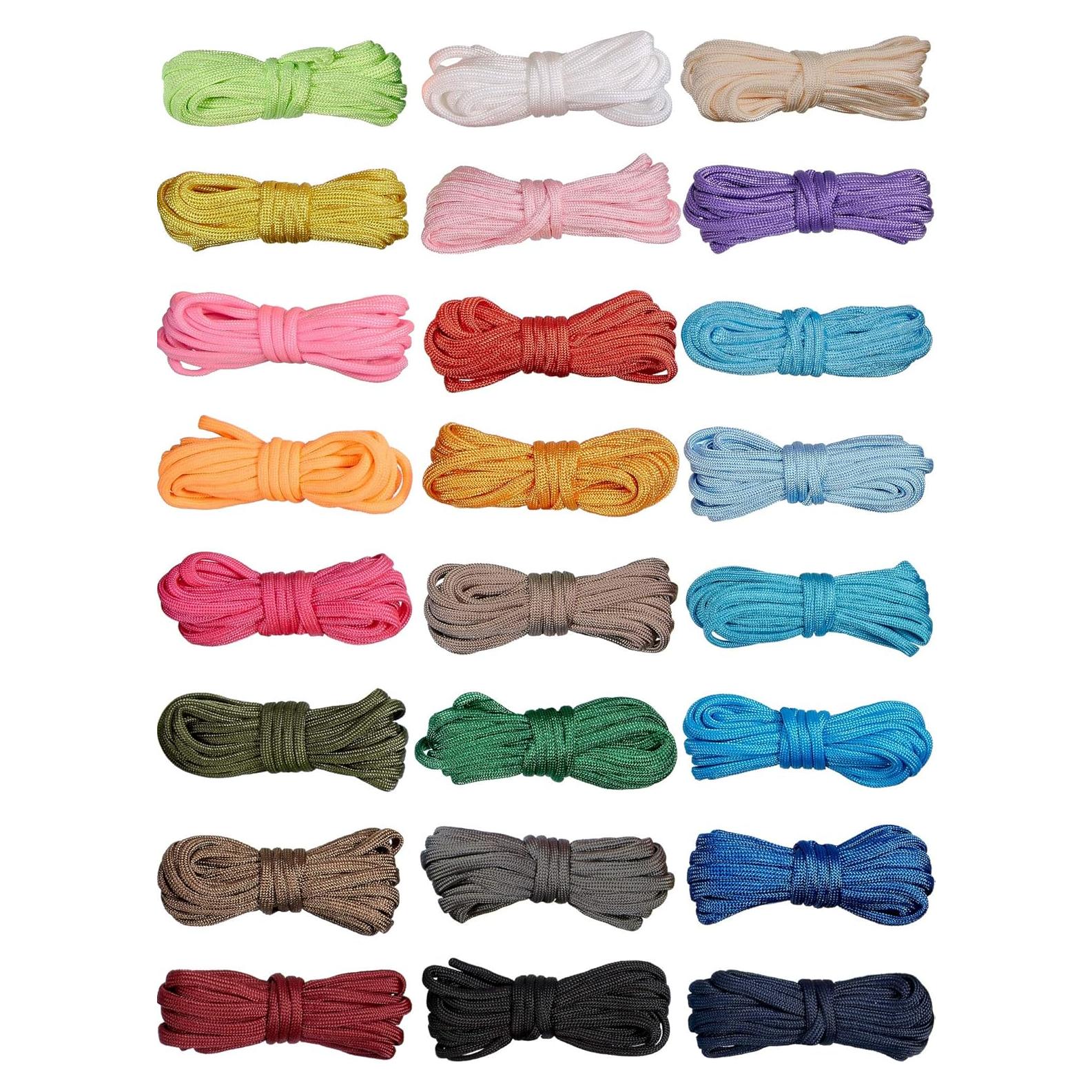 Kit 24 Cuerdas Paracord 550 Boao 3m Colorido para DIY