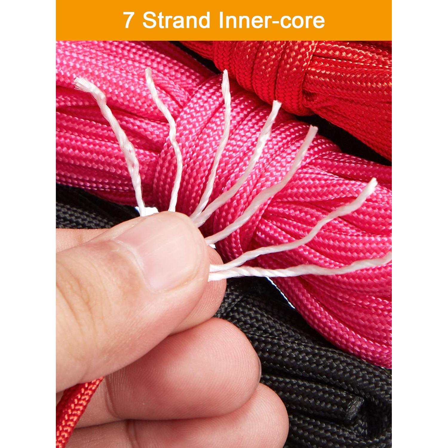 Kit 24 Cuerdas Paracord 550 Boao 3m Colorido para DIY