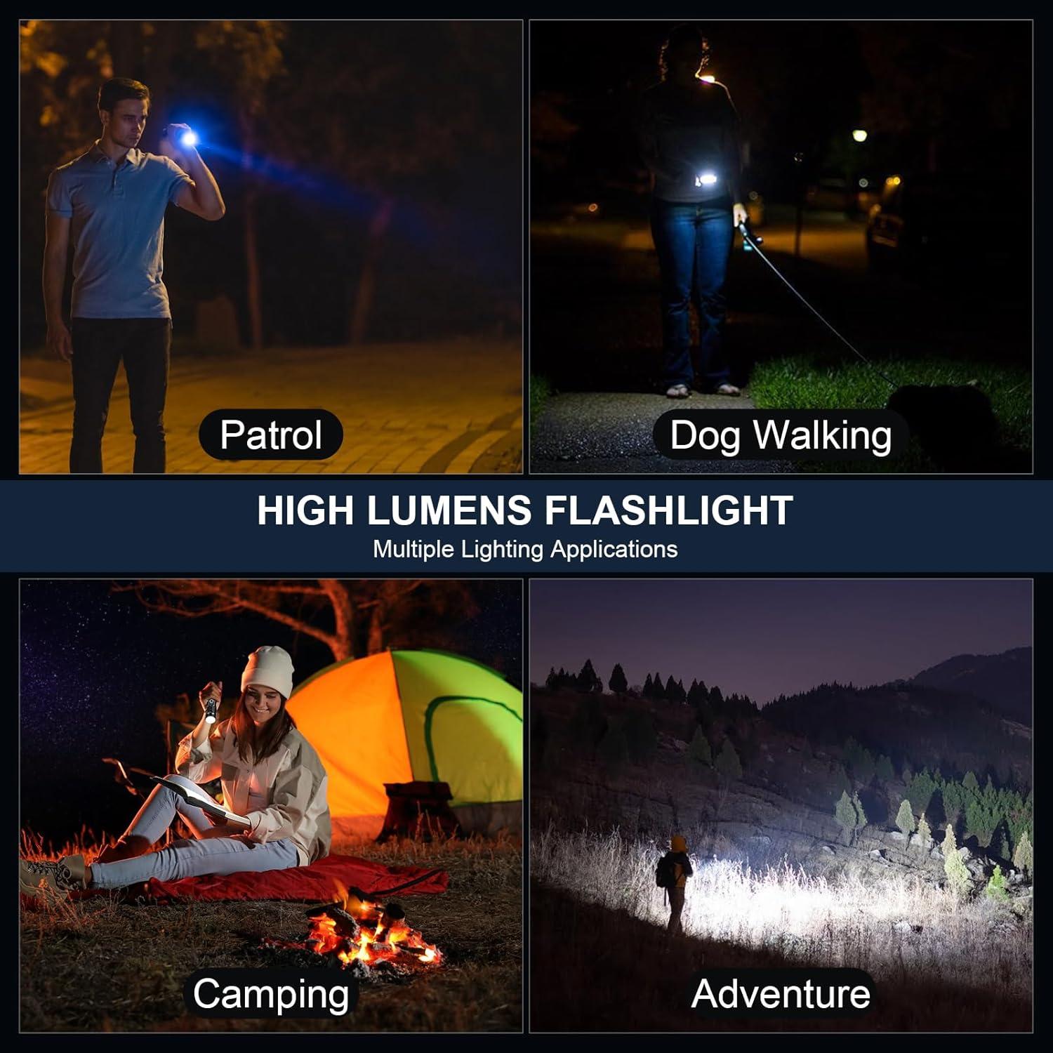 Linterna Recargable BEFAMALI 990000LM 5 Modos IPX7 3 Piezas