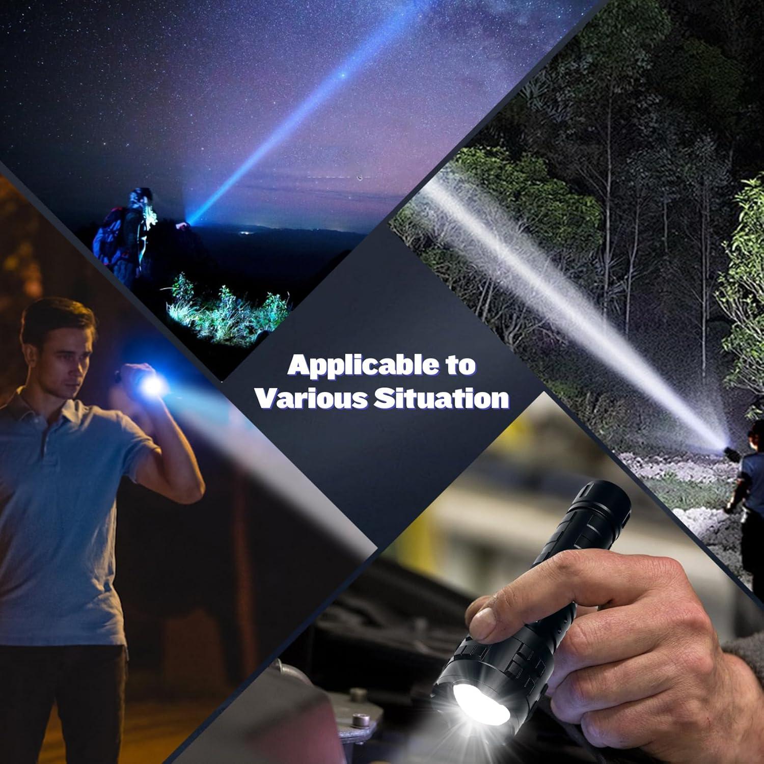 Linterna LED Recargable HMFREE A06 1000000 Lúmenes Impermeable