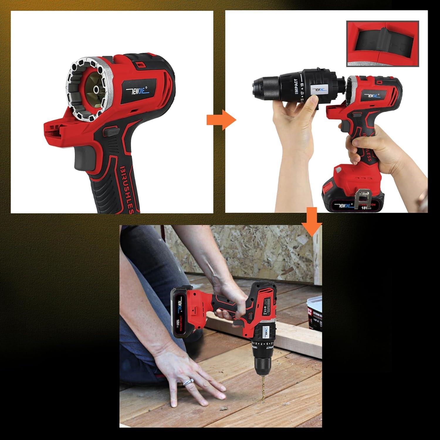 Set de Herramientas Inalámbricas NEWONE 12-Tool 18V 2 Baterías 2Ah