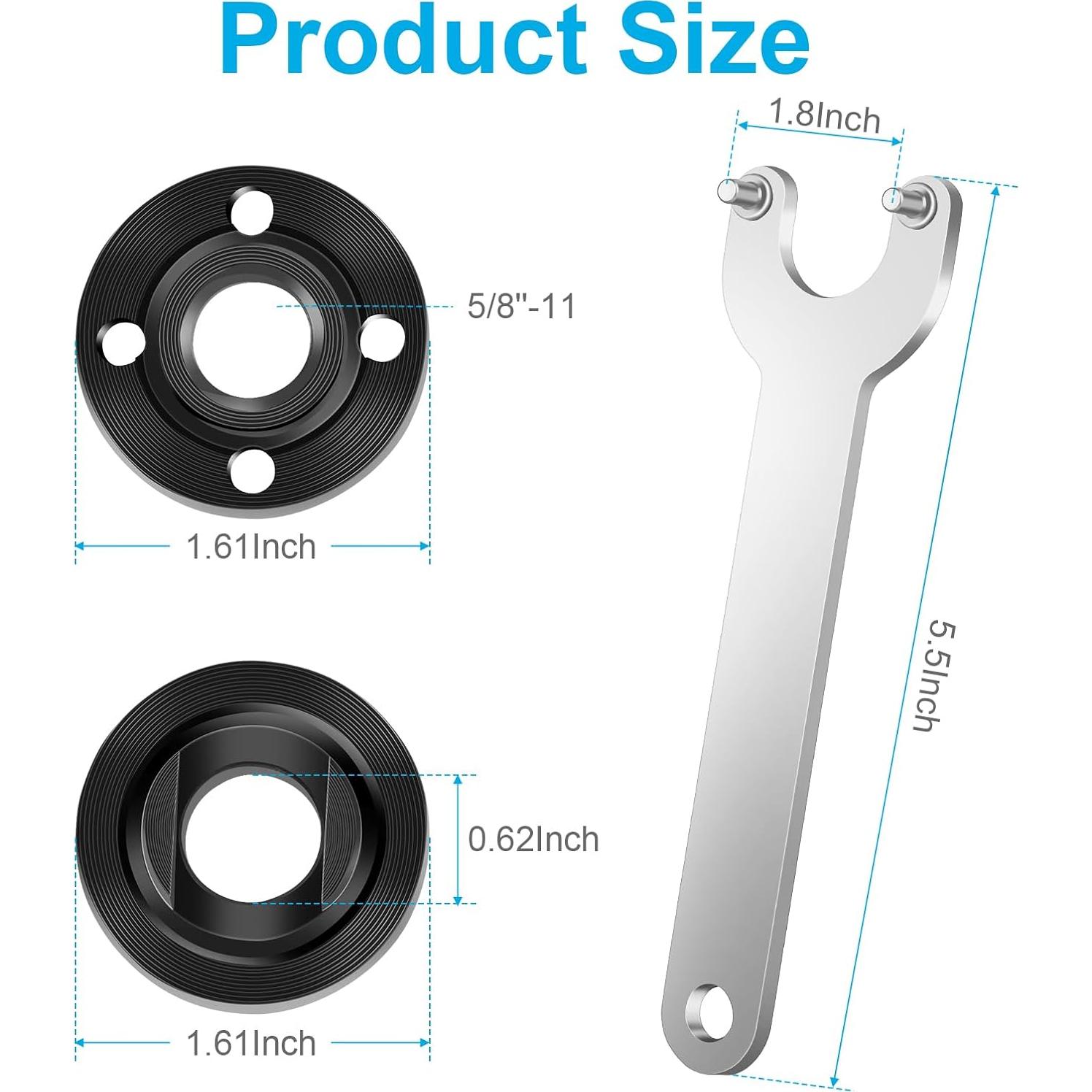 Kit de Llave y Tuercas de Brida para Amoladora pwkauka 7 Piezas