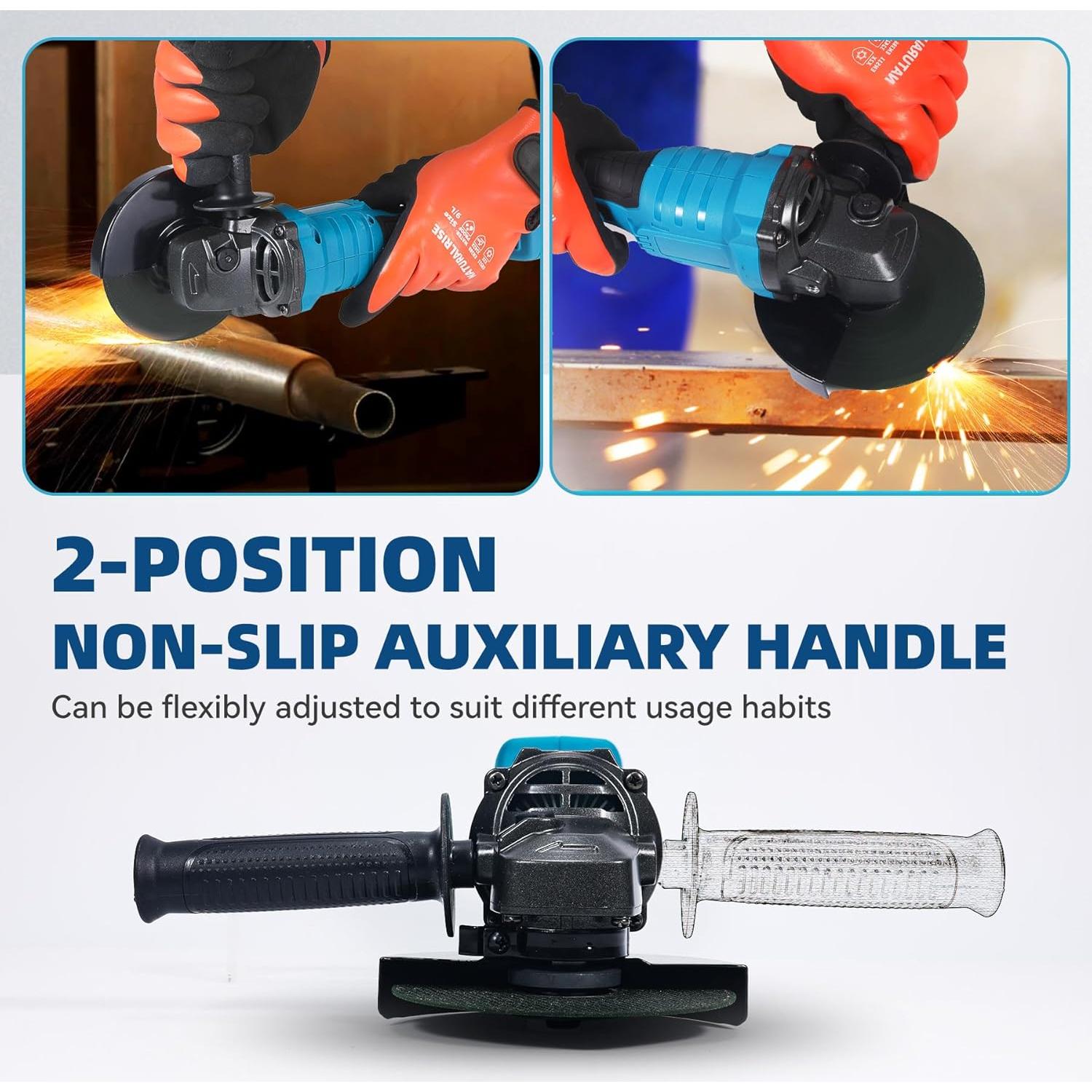 Amoladora Angular Inalámbrica Housiwill 125mm 800W 11000RPM