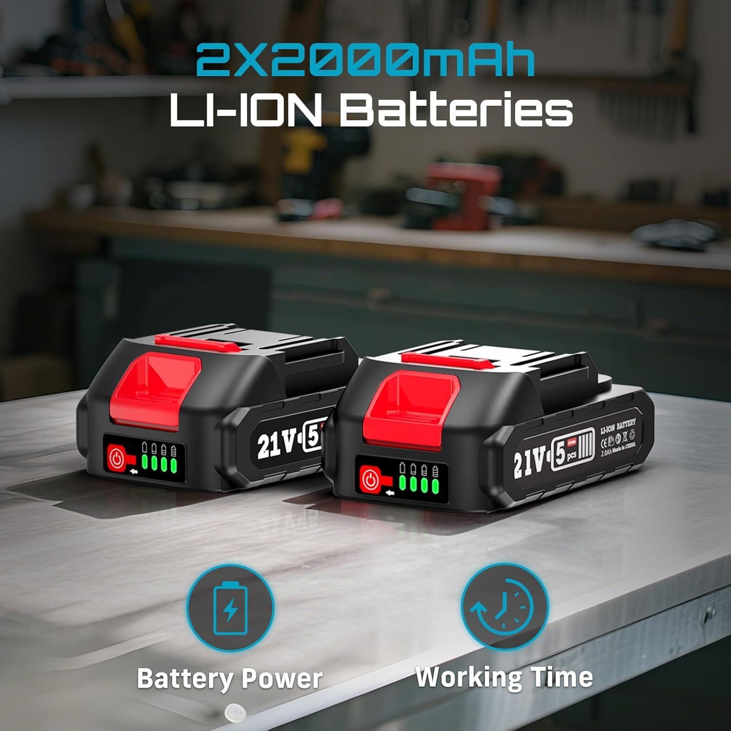 Amoladora Angular Inalámbrica Seesii 21V 19000 RPM 3"