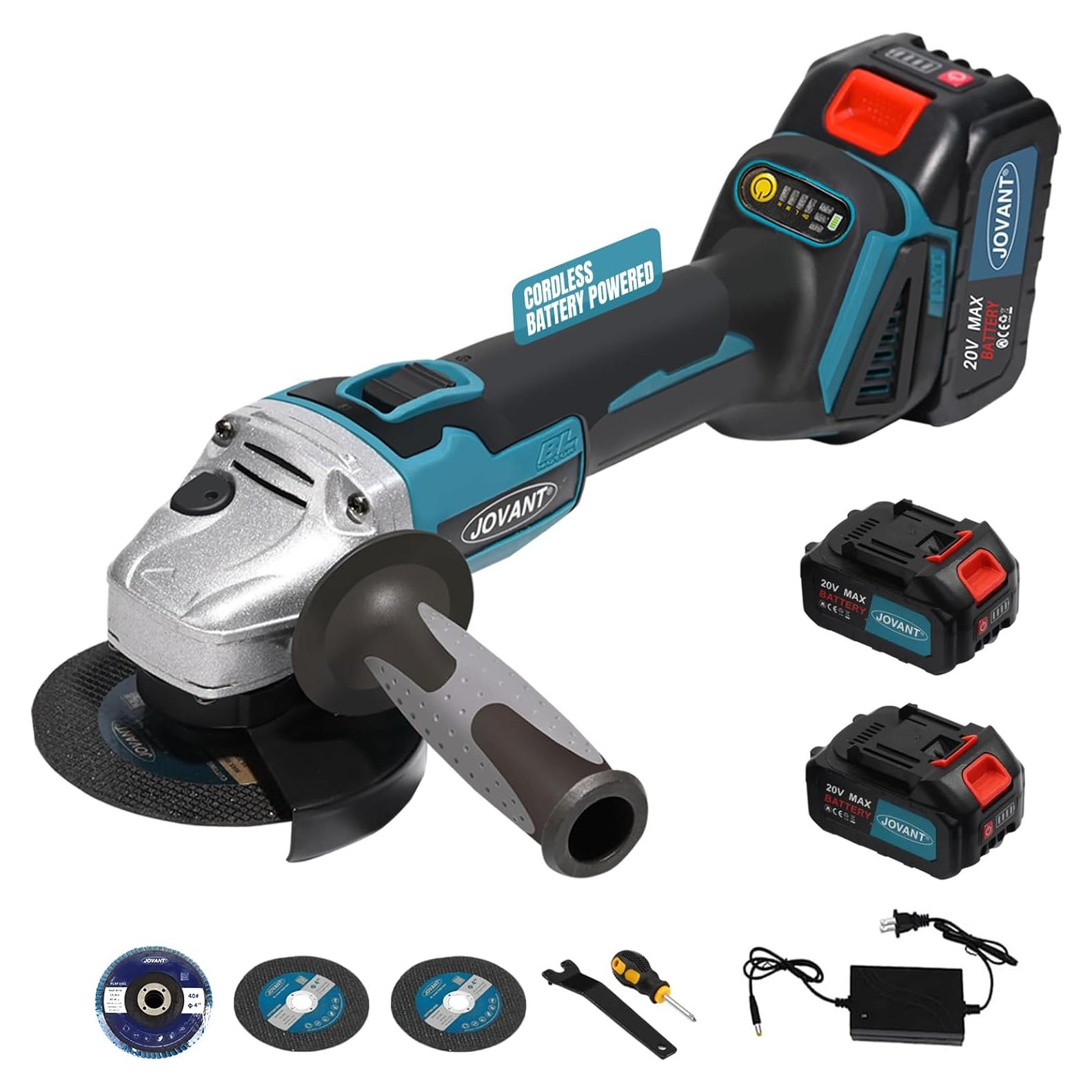 Molinete de Ángulo Inalámbrico JOVANT 20V 8500RPM 4" y 4-1/2"