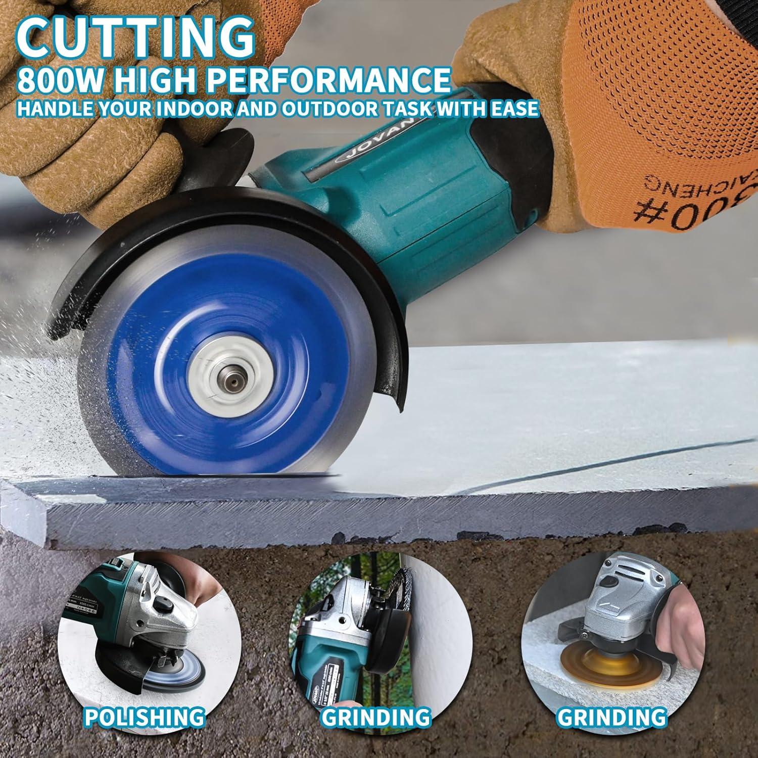 Molinete de Ángulo Inalámbrico JOVANT 20V 8500RPM 4" y 4-1/2"