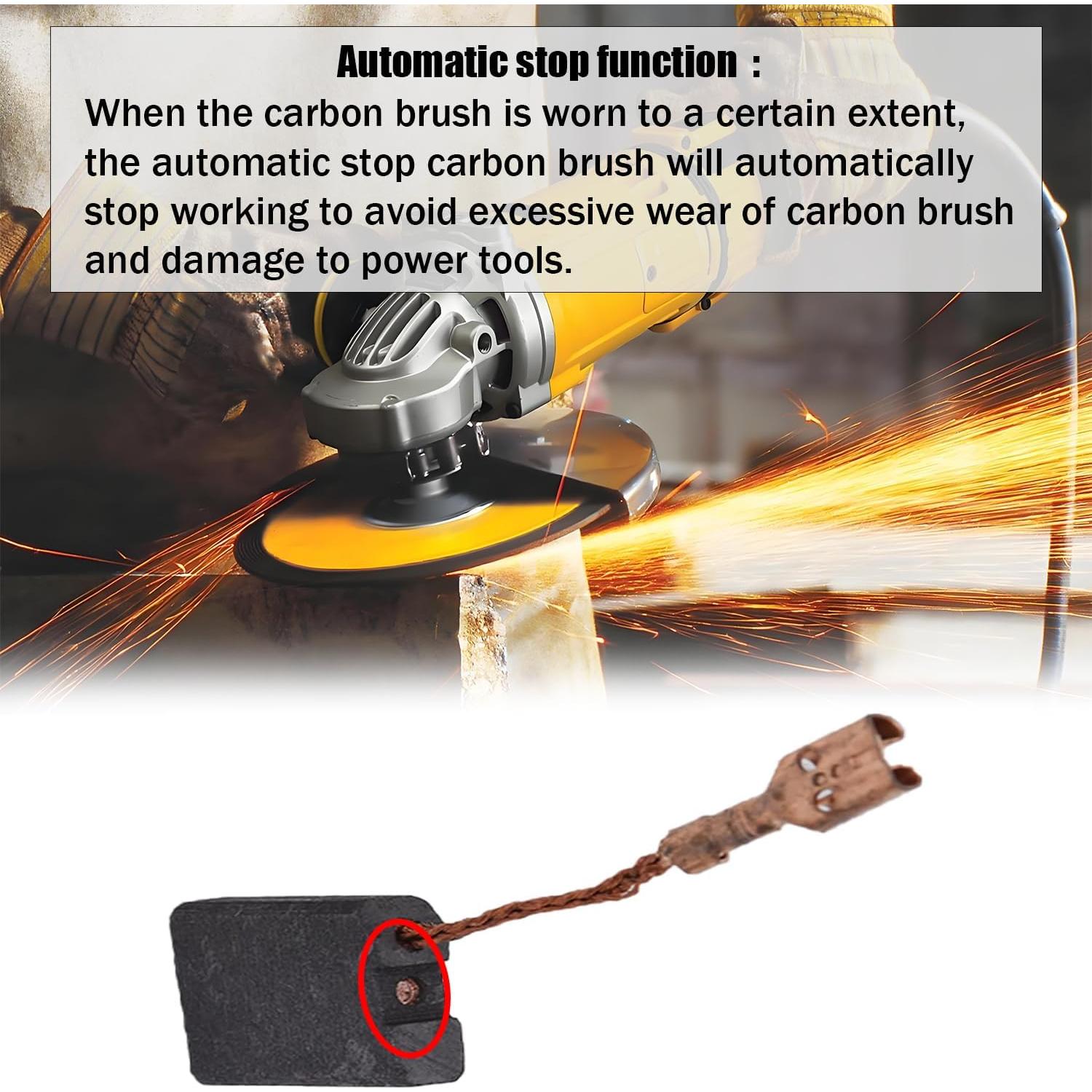 Paquete de 8 Cepillos de Carbón DongJinK para Amoladora DW840