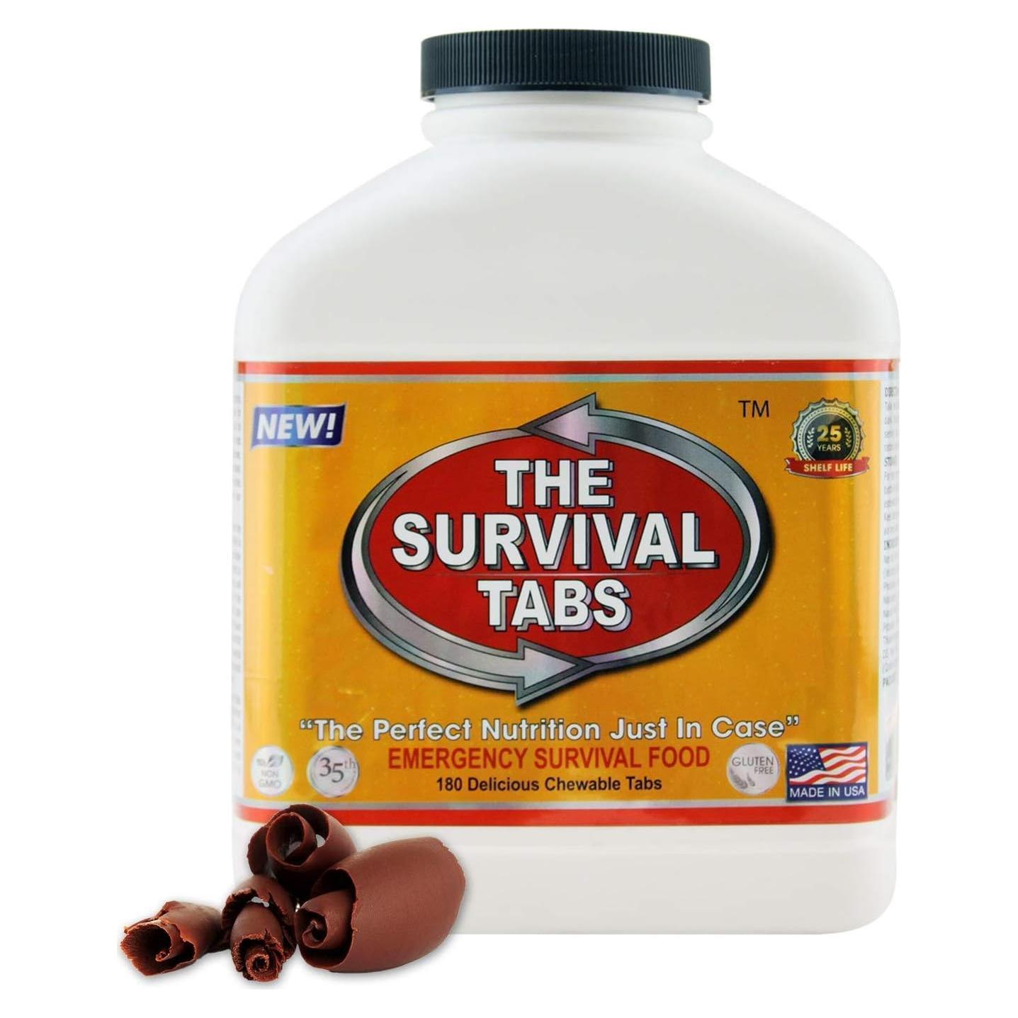 Tablillas de Supervivencia 180 Tabletas Sabor Chocolate - 15 Días