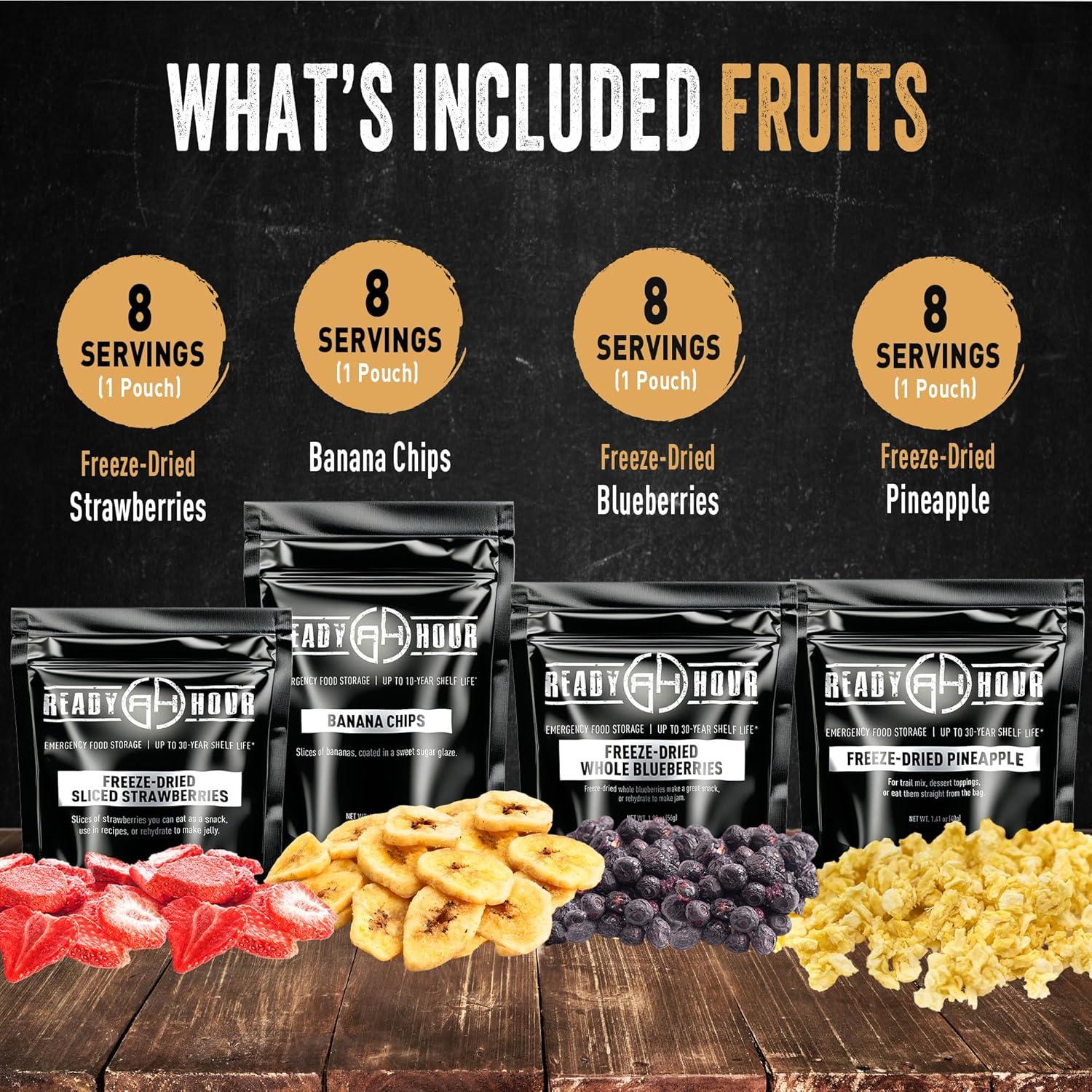 Comida Deshidratada Hora Lista - 56 Porciones Frutas y Verduras